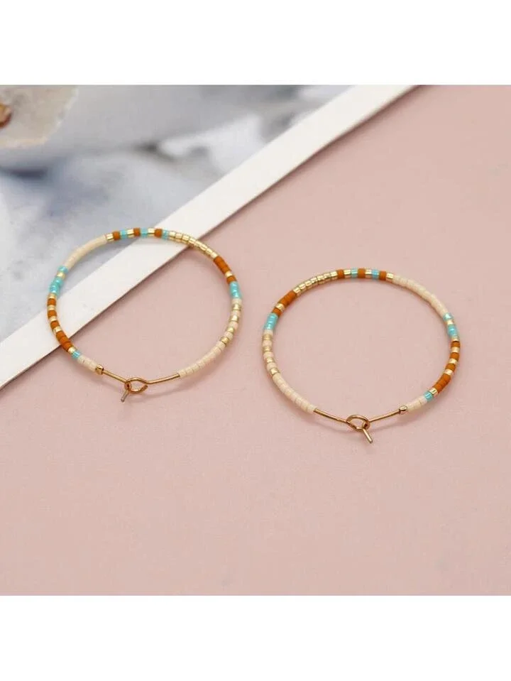 Beaded hoop earrings 1.2 - Style Me African