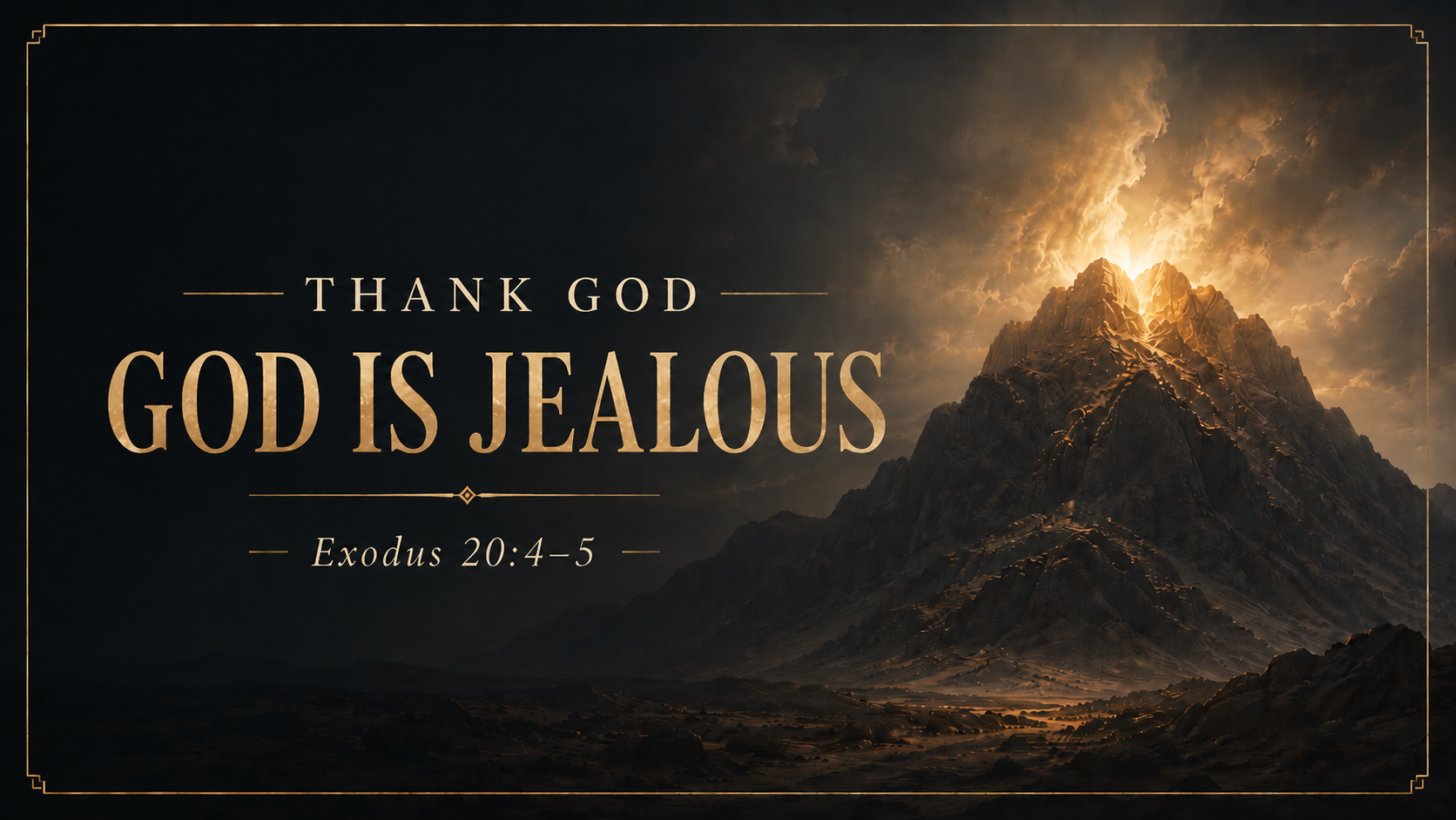 Thank God God Is Jealous