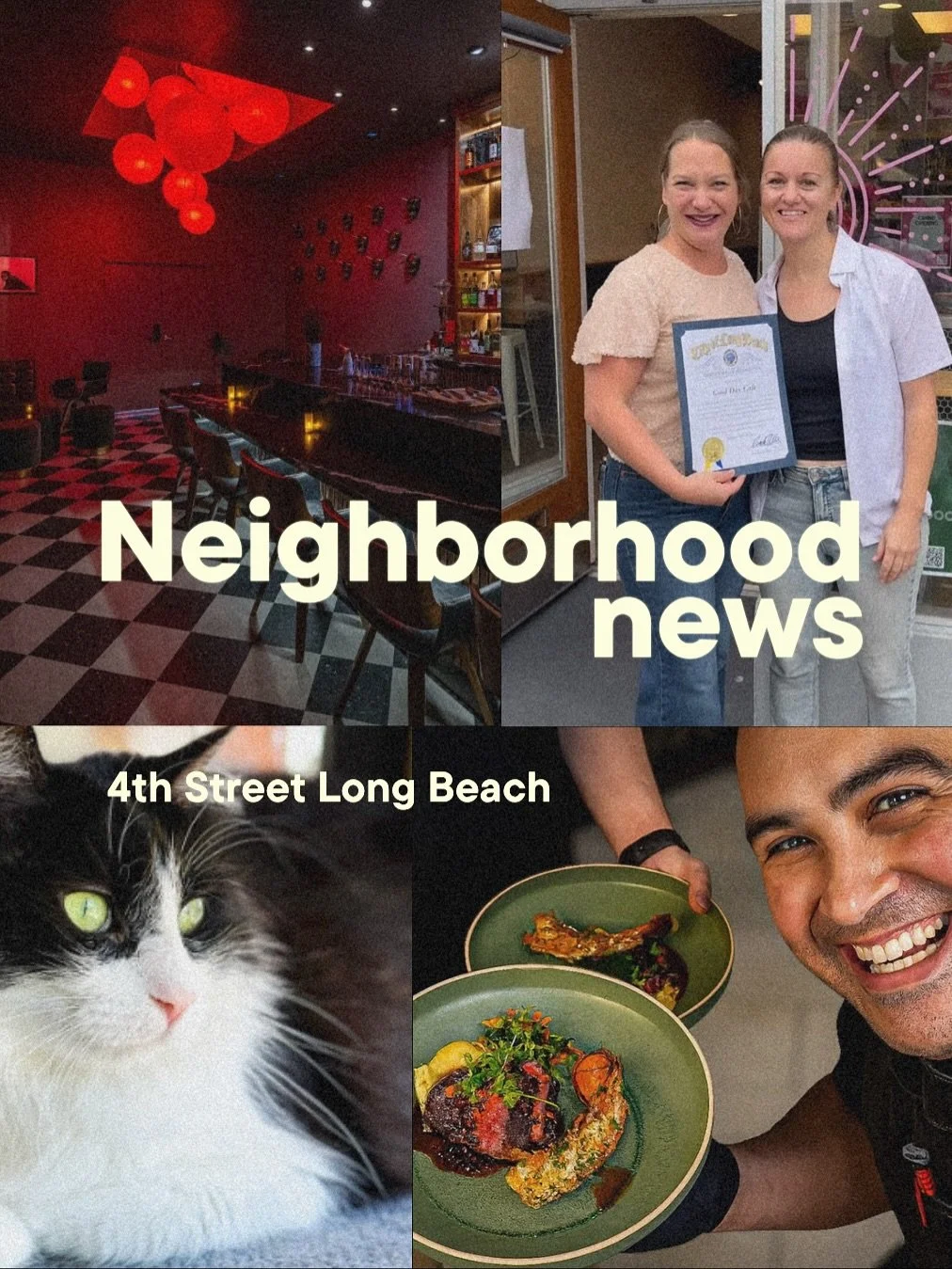 We have so much to celebrate for our 4th Street community!⁠
⁠
🏆️ Chef @therealluisnavarro of @ilovelolas and @thesociallistlb WINS the the Long Beach Grand Prix Fixe hosted by @visitlb @brianaddisonlb⁠
☕️ @gooddaycafe_lb celebrates 1 year on 4th Str