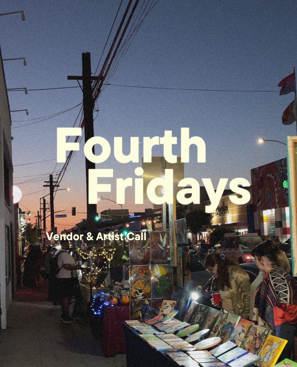 November's Fourth Fridays will be on Friday, November 28th! We&rsquo;re looking for artists, makers, and creators to join us!⁠
⁠
Share this with someone or secure your vendor spot for this month&rsquo;s event before it&rsquo;s too late at the link in