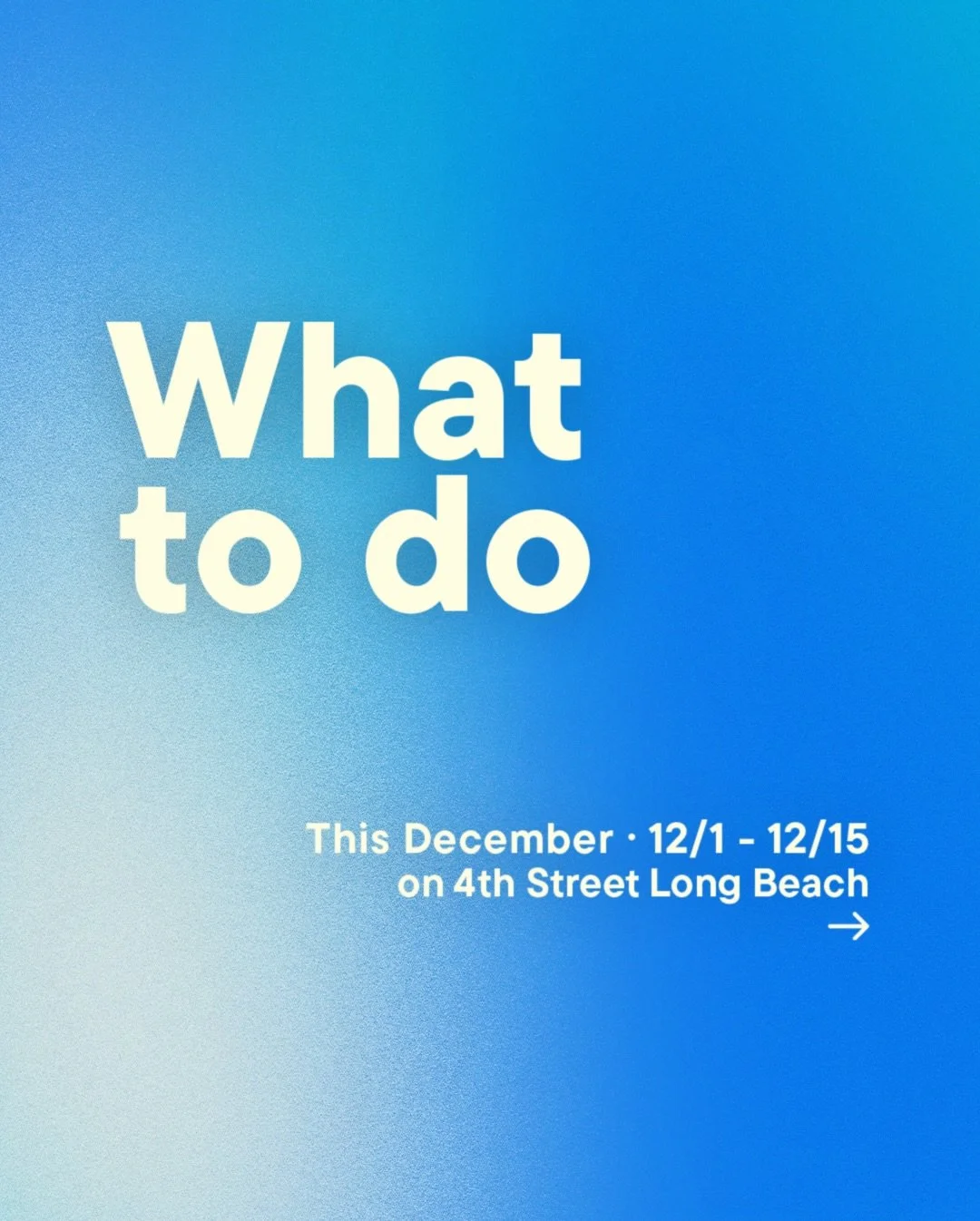 Check out our lineup of events on 4th Street ❄️ and be sure to mark your calendar for our Holiday Market on December 13th from 11am to 4pm in lieu of our December Fourth Friday.