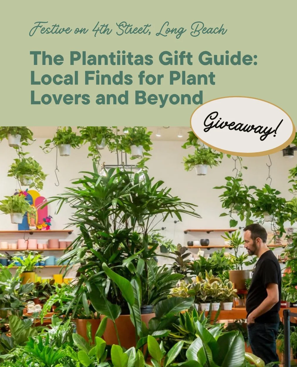 WIN a $35 gift card to @plantiitas plus swipe to see how they're getting Festive on 4th Street this year.⁠
⁠
Plantiitas is a plant nursery with a gift shop twist! They offer a carefully curated collection of tropical houseplants, stylish planters, an