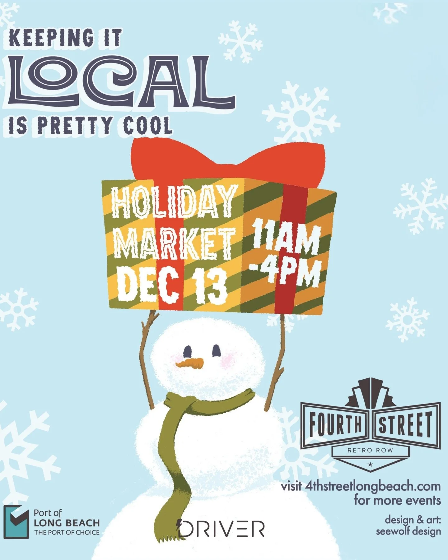 You&rsquo;re invited to our annual Holiday Market on 4th Street tomorrow, December 13th from 11am to 4pm.⁠ Swipe to see Saturday&rsquo;s lineup!
⁠
Please note, this event will be in lieu of our December Fourth Friday.