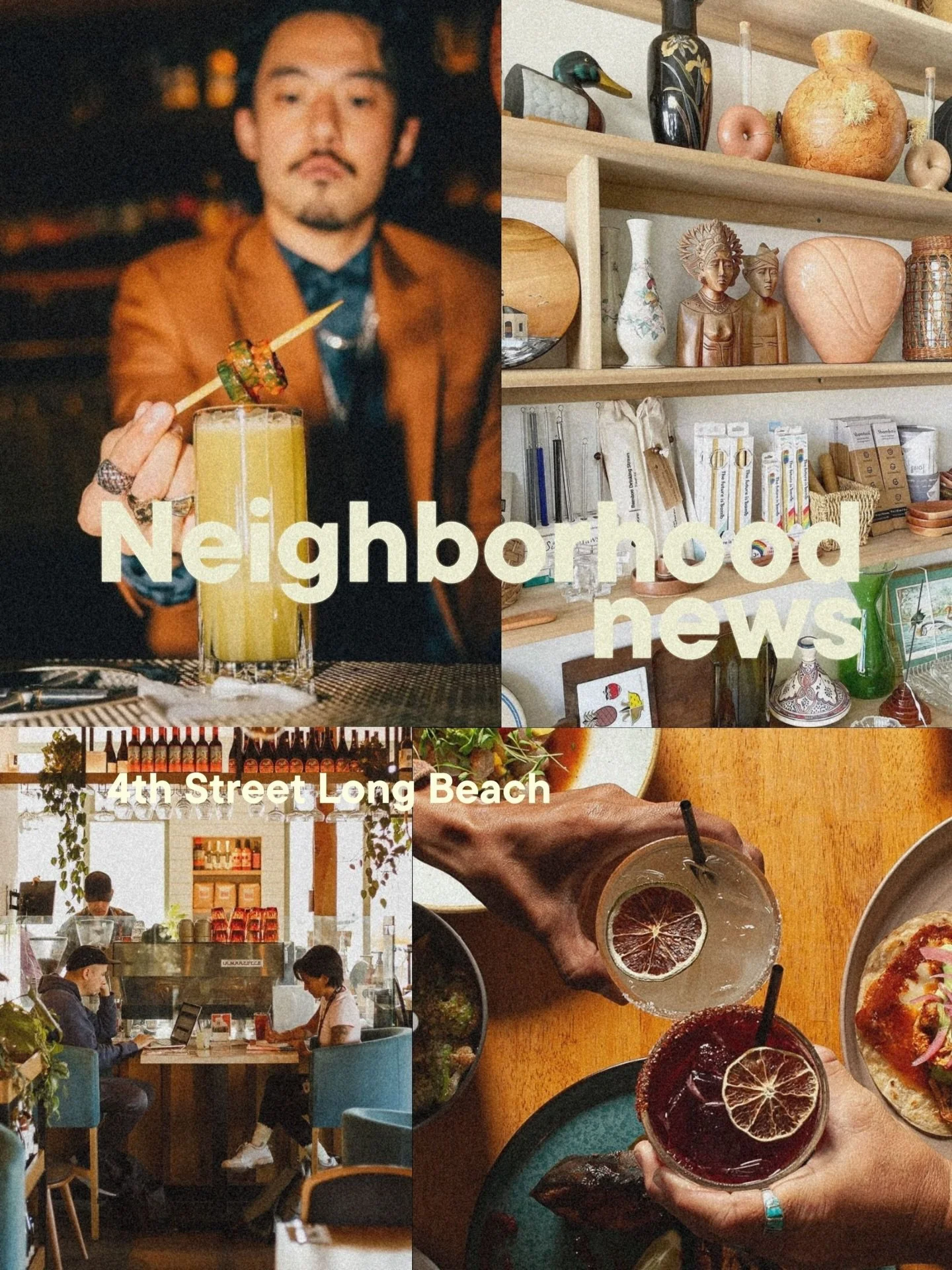 Early winter recap.⁠
⁠
🧊 @tokyo.noir.bar featured in @latimes + celebrates 1 year on 4th Street, 📸 by @andrejbick⁠
🍹 @pikebar celebrates 23 years on 4th Street⁠
🪴 @earthing.earth celebrates 5 years on 4th Street⁠
🌮 @elbarrio_cantina celebrates 4