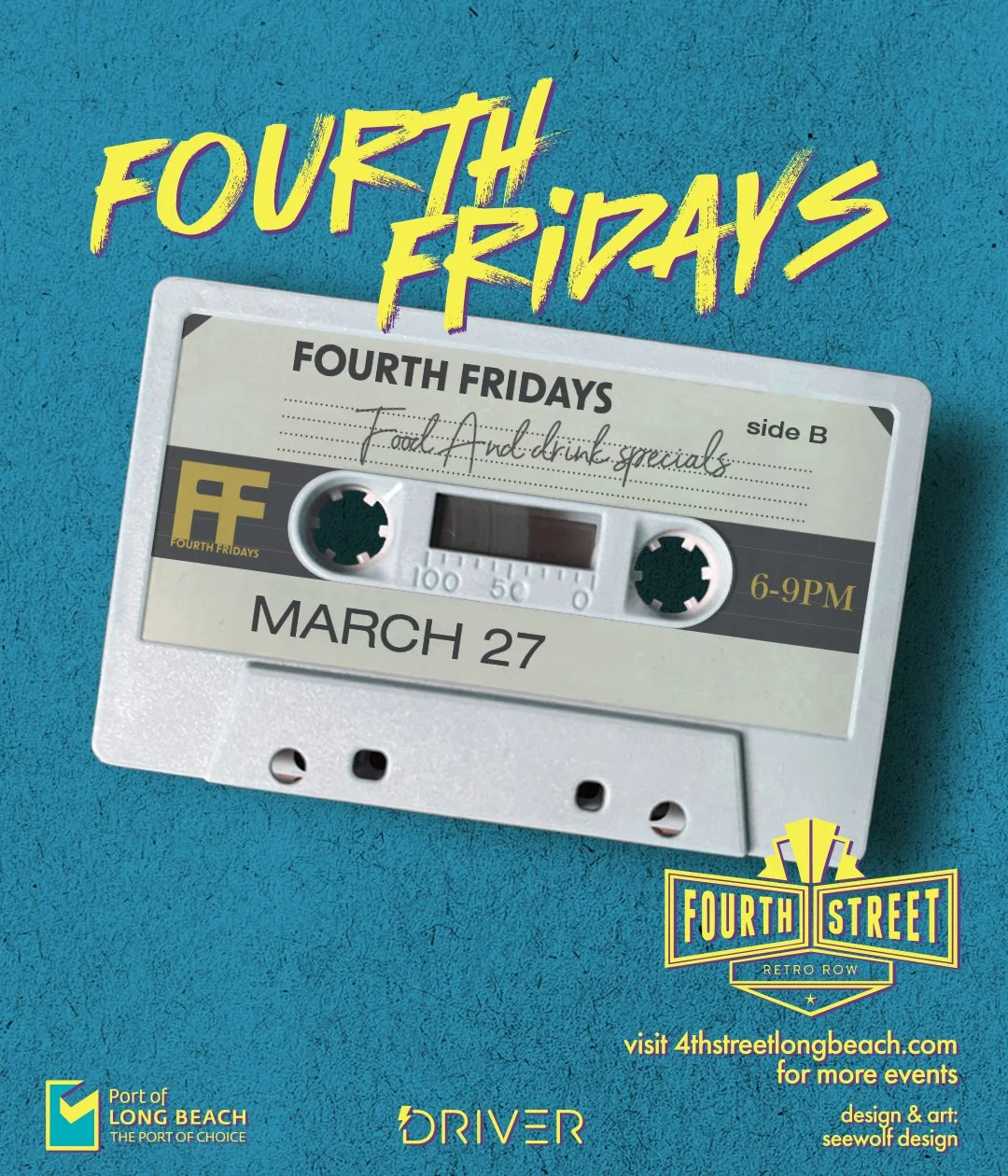 Swipe to make your plans for Friday night on 4th! See you from 6-9pm tomorrow, March 27th 🪩✨️