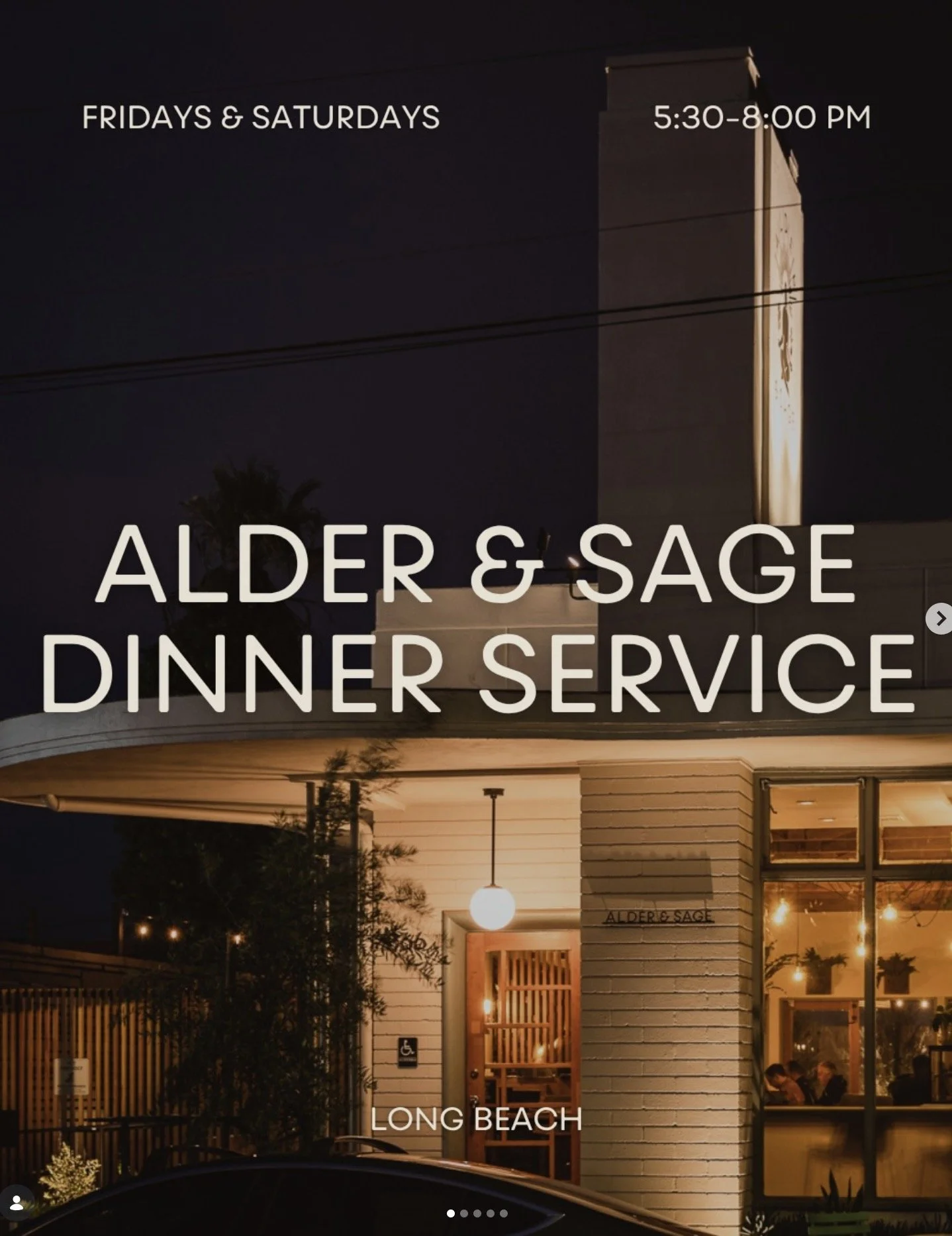 alder &amp; sage DINNER SERVICE