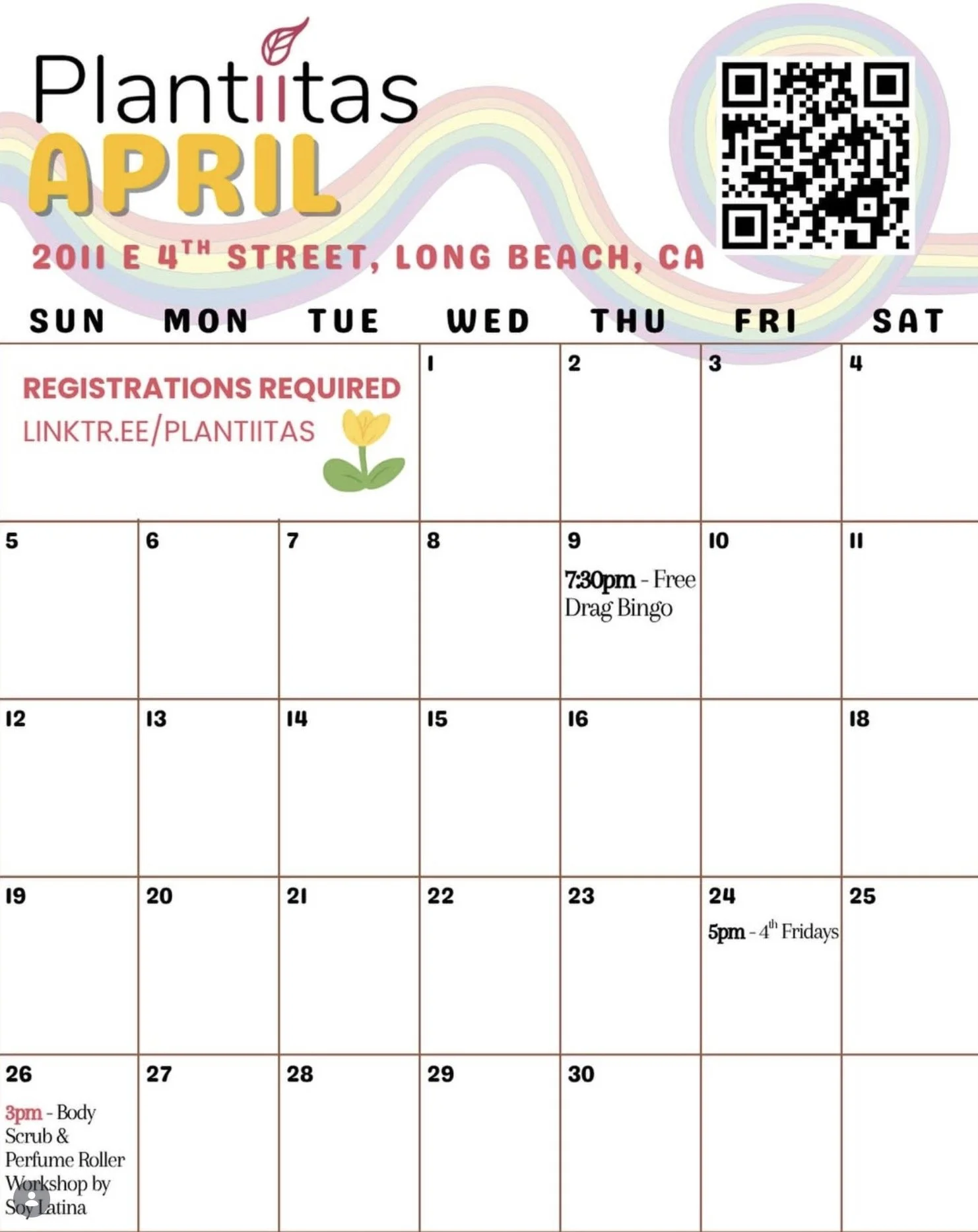 Plantiitas April Events