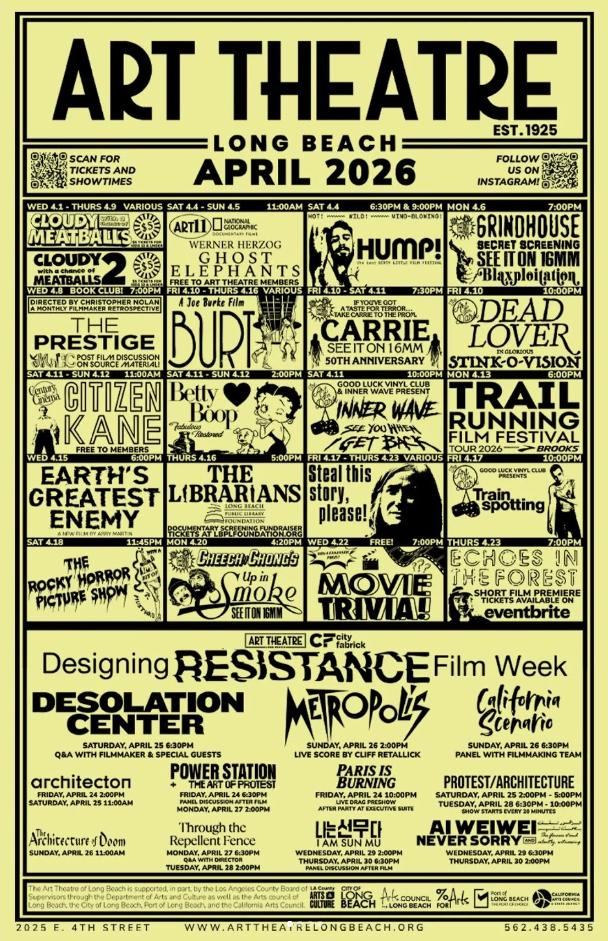 Art theatre april events