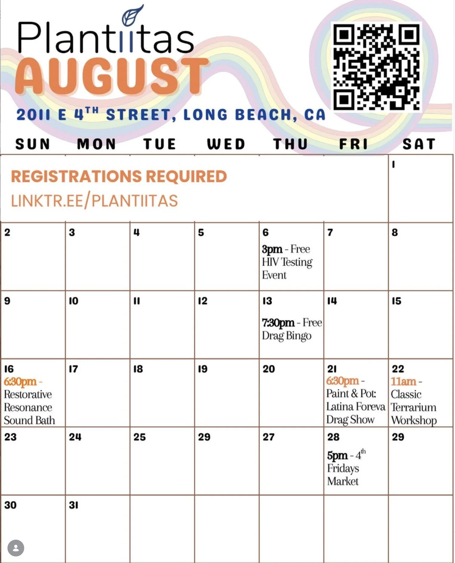 Plantiitas August Events