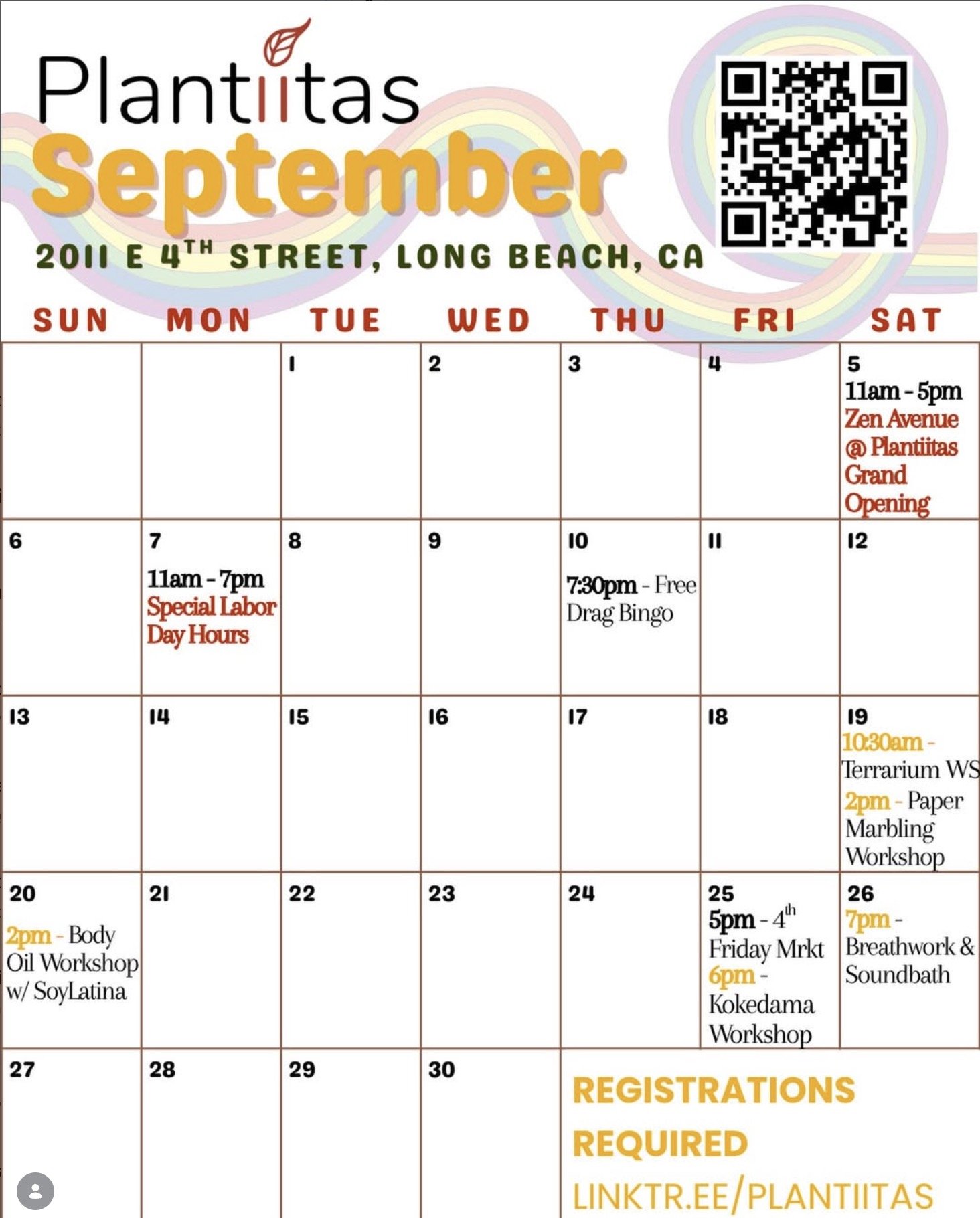 Plantiitas September Events