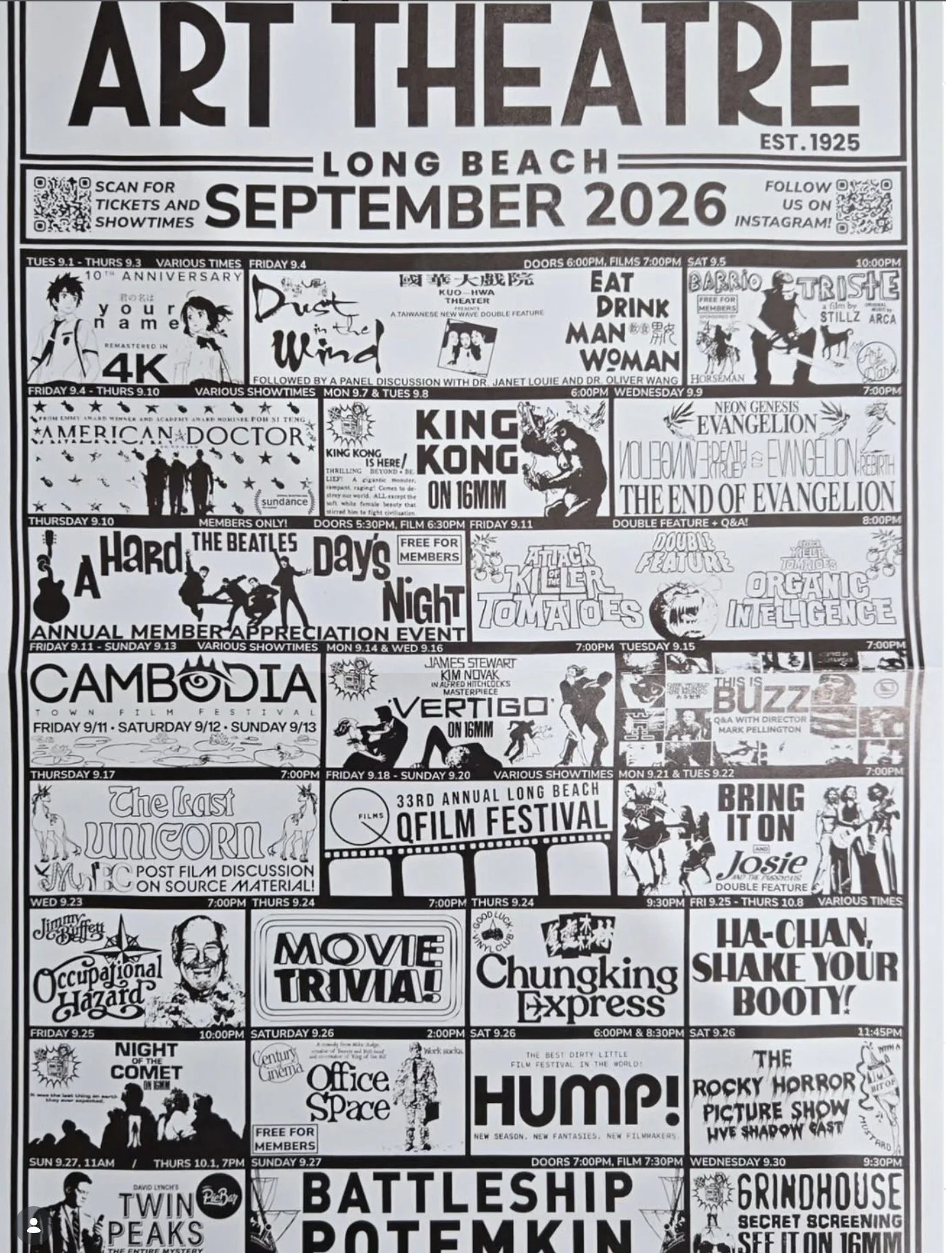 Art theatre September events