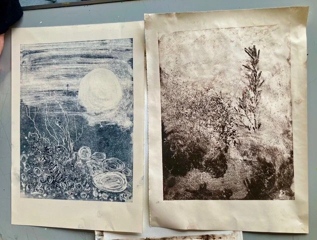 Exploring Monoprinting Workshop at the Bristol Folk House