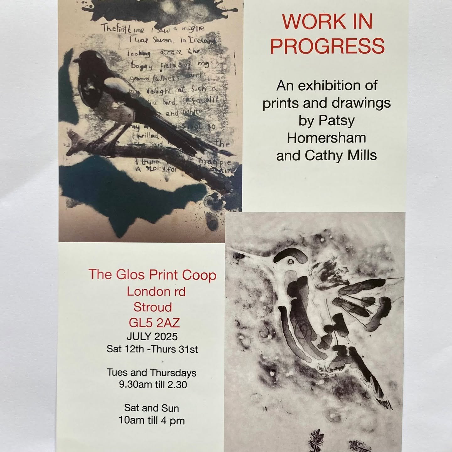 Looking forward to this! Myself, #cathymills8814 and Patsy Homersham #spring21_sunshine will be showing ongoing work. Prints and drawings and some old favourites too. At, the Glos Print Coop in Stroud. #gpc_print Please come and visit. Private View, 