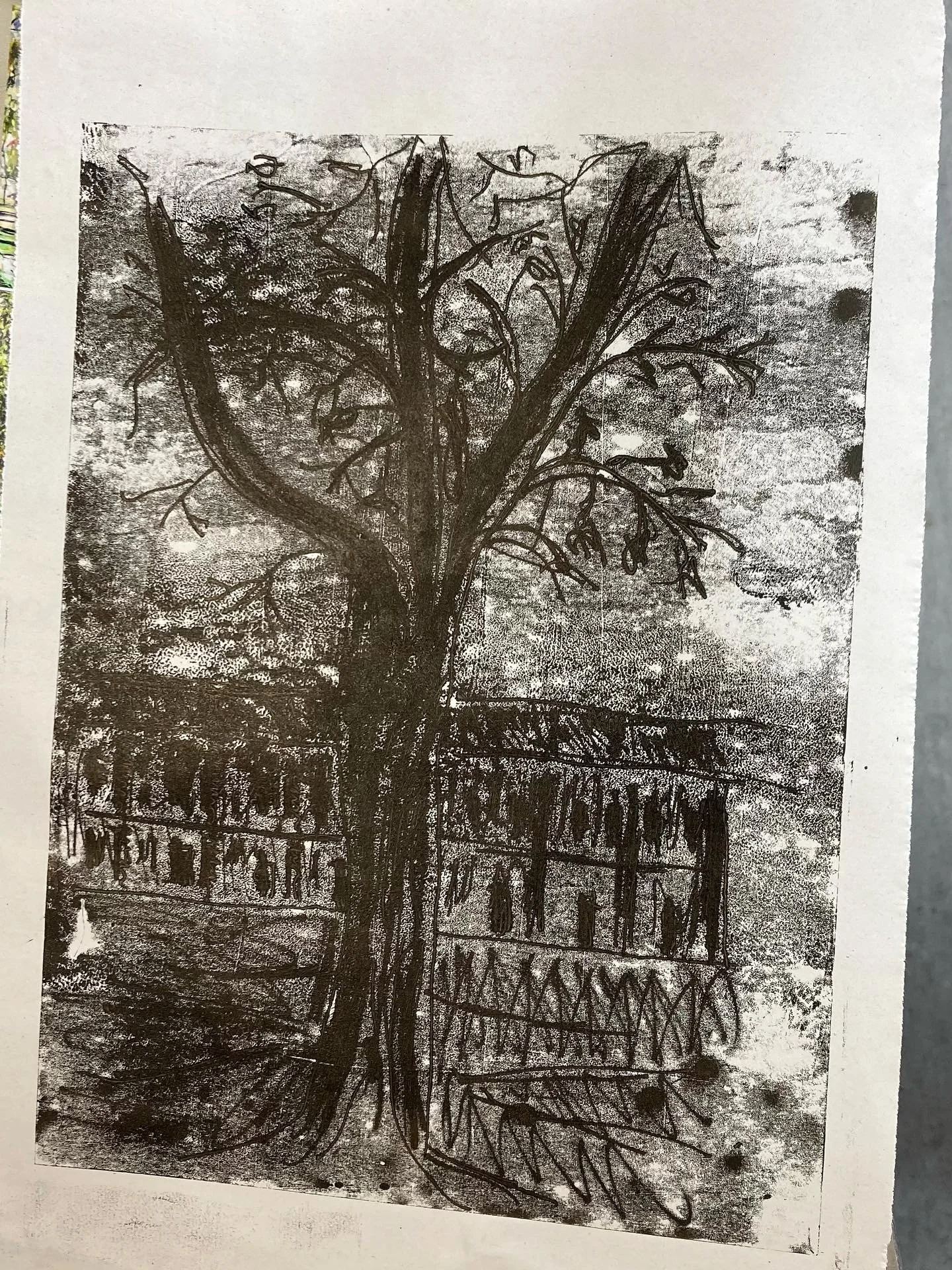 Printing again at the #bristolfolkhouse and Im bowled over by the lovely drawings that students are already producibg #monoprinting #printmaking #creativity #playfulness