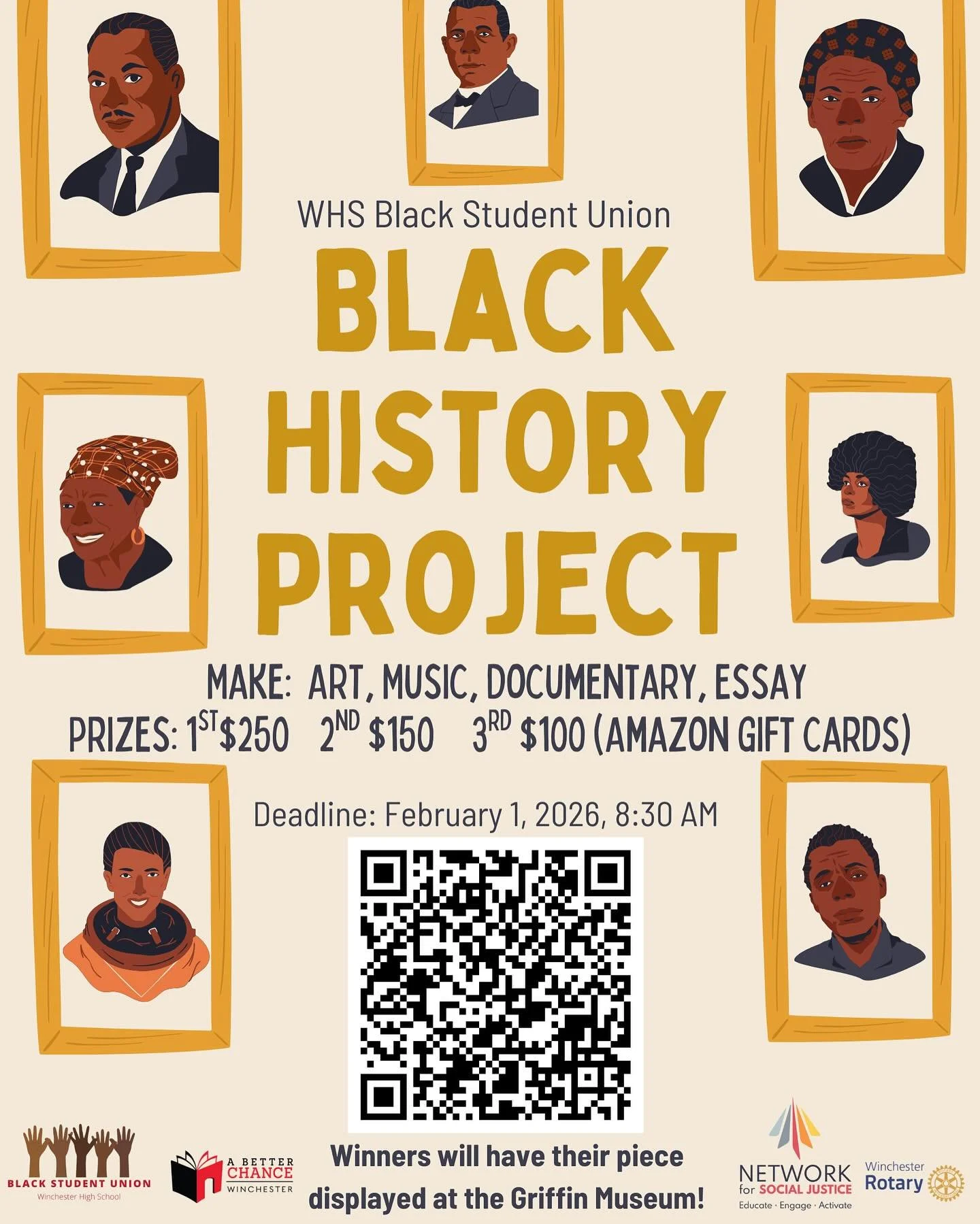 Black history comes alive through creativity &mdash; art, music, words and more. We love this contest sponsored by the WHS Black Student Union and can&rsquo;t wait to see the innovative work that students make.