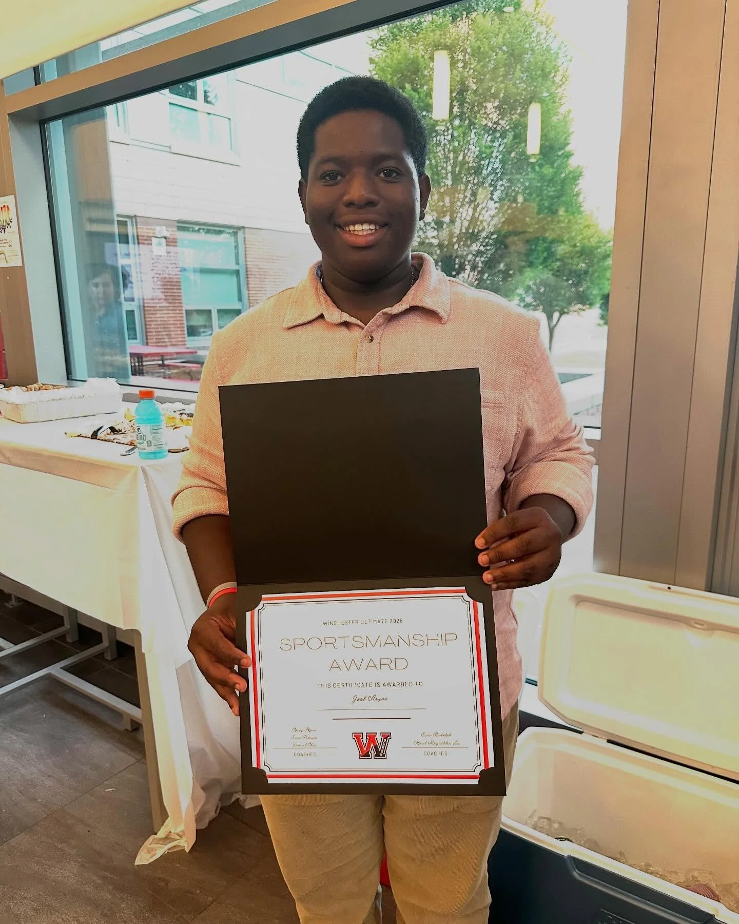 To find friends and people who you care about and feel community with is such a gift and Joel found that with Ultimate and made that even better with the energy and camaraderie that he brought every day to the team! Congratulations, Joel, on receivin