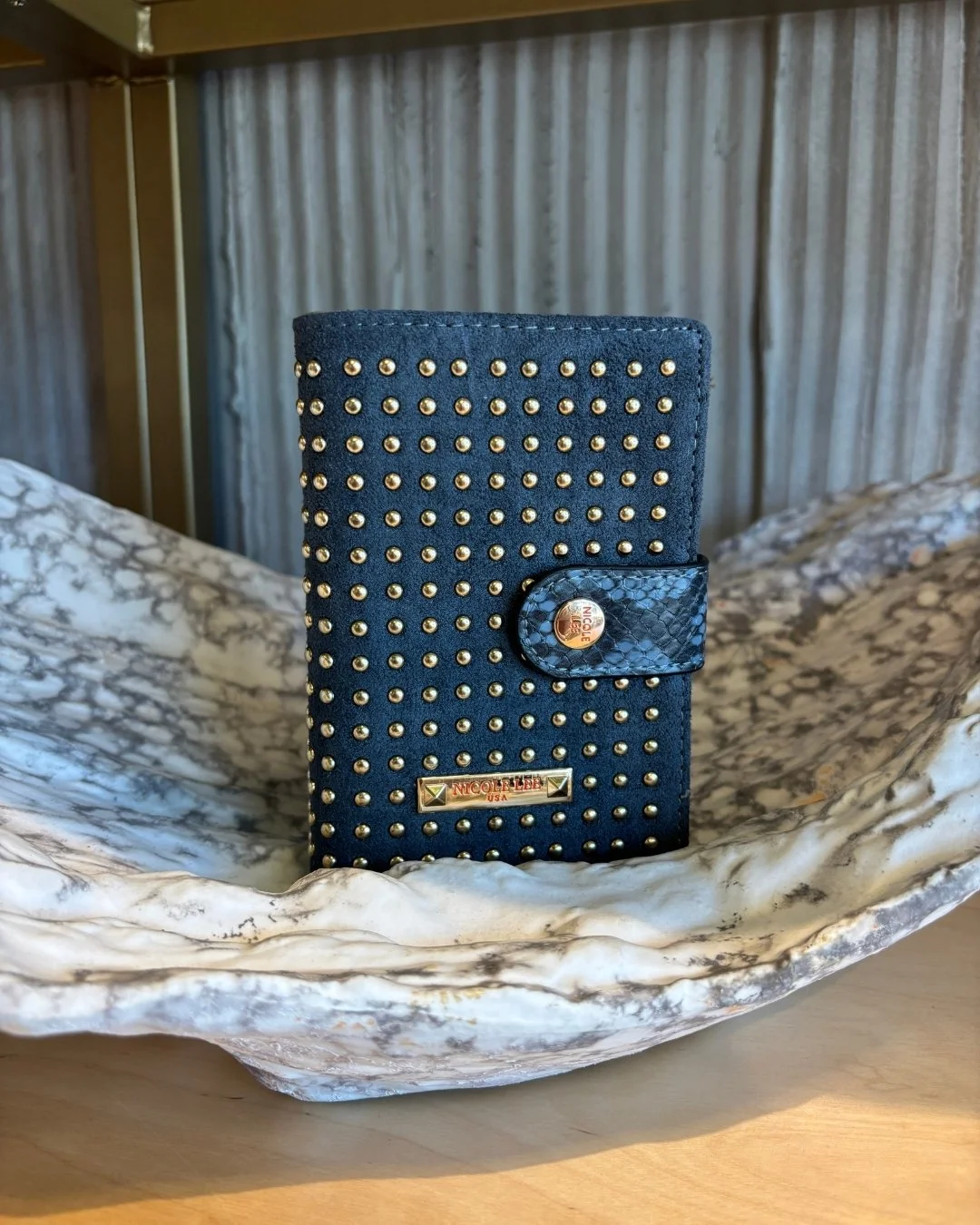 Studded with love. 💙✨

Find the Studded Glam Collection in link in bio.

#nicoleleeusa #wallet #fw26 #newarrivals