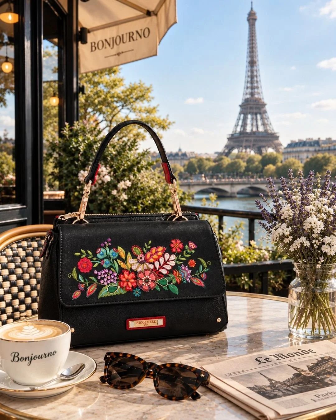 Coffee with a view, a little Parisian charm, and your favorite bag by your side. ☕️🇫🇷🖤

It's the Keep Dreaming Handbag, your welcome 😉

#nicoleleeusa #nllook #handbags #baglovers