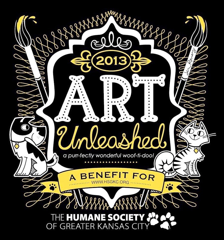 Event branding designed for the Humane Society of Greater Kansas City. Tomorrow is international cat day, and many of our projects have been in support of cats and dogs&hellip; which is purrfect for us. 🥰🐈🐕 #internationalcatday #catday #humanesoci