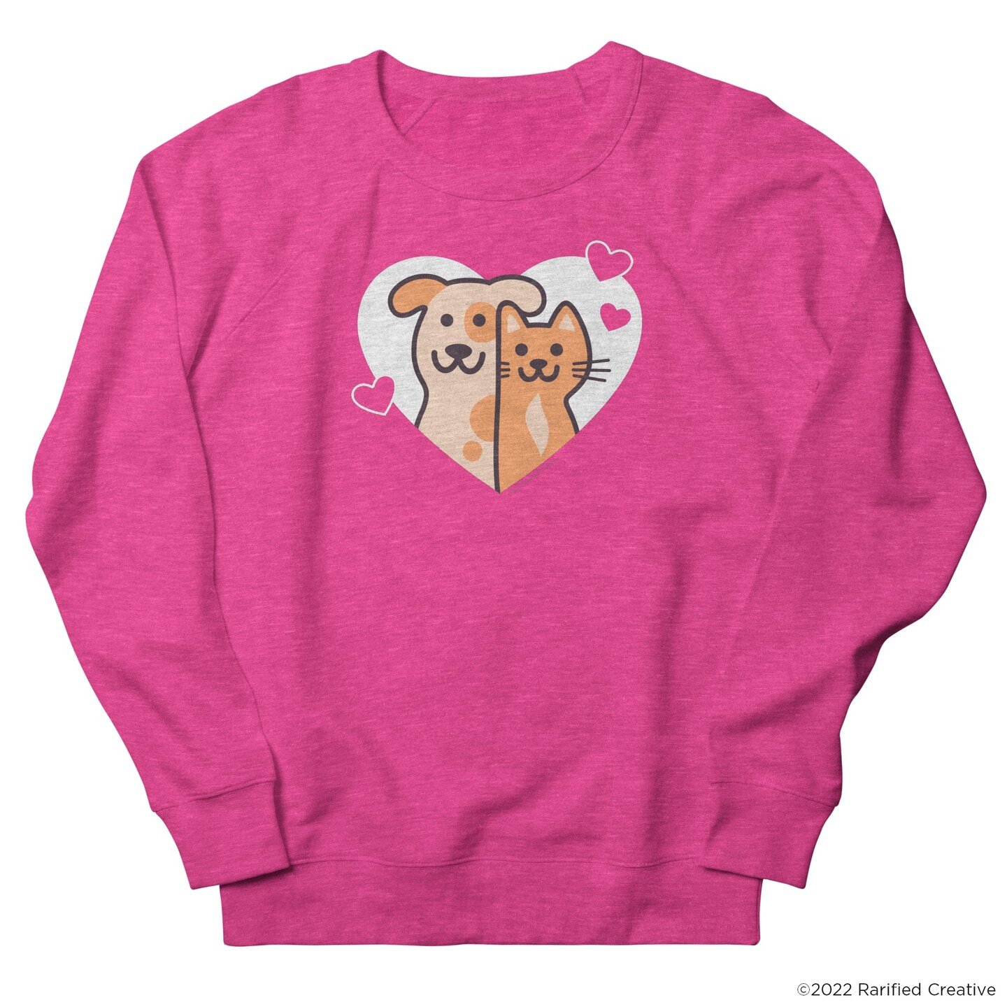 Be prepared, whatever the weather, with new Rarified gear. This sweet dog &amp; kitty were designed to show off your love of pets! Available at rarifiedcreative.threadless.com (link in bio). Thanks, friends!💘 #petlovers #petlover #petlove 
#catsandd