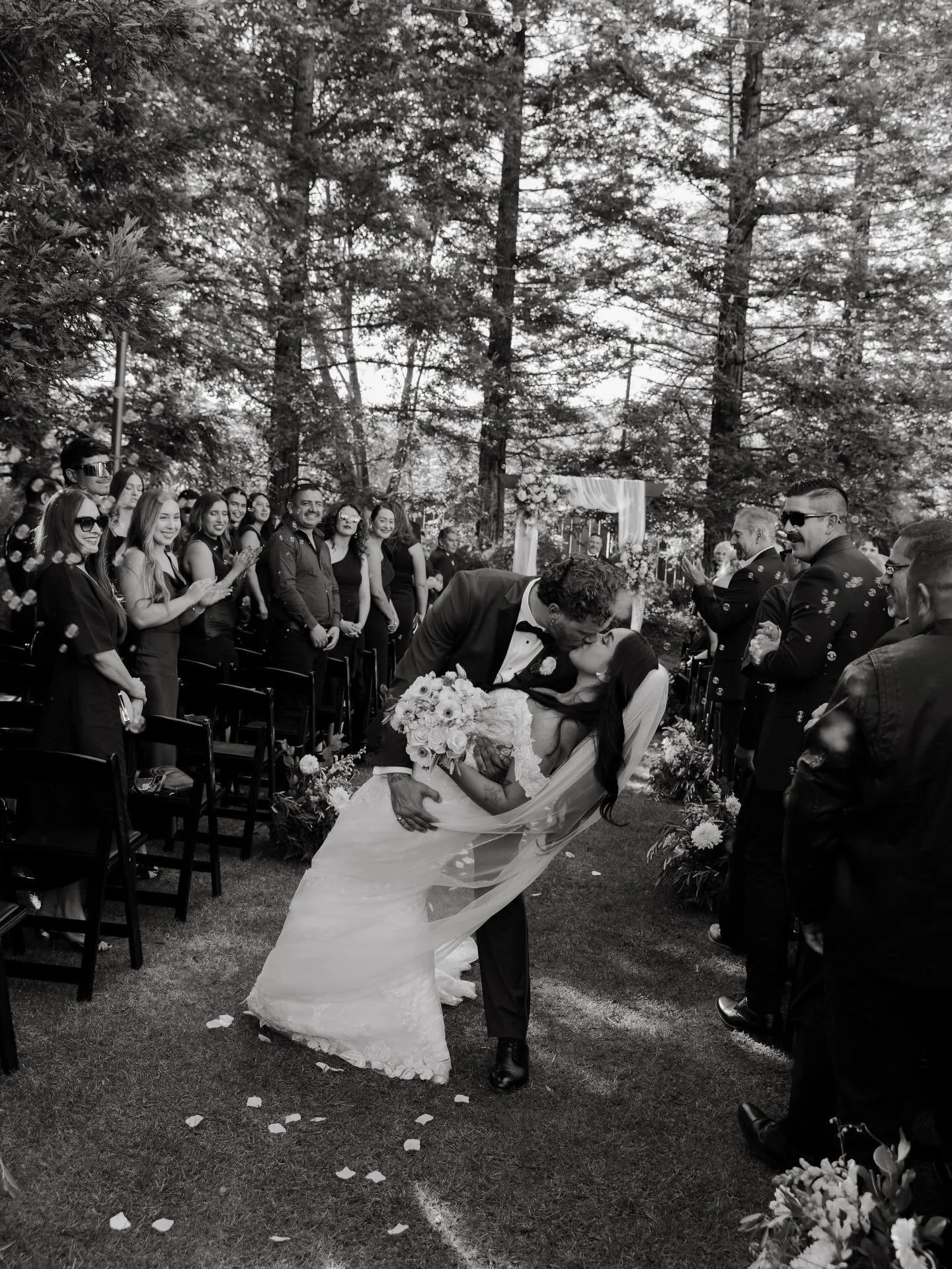 Some snaps from Joshua &amp; Diana&rsquo;s day down in California this past summer 🖤🪩🌴 #fujifilmx100v #weddingphotographer #seattlephotographer #washingtonwedding #tacomaphotographer