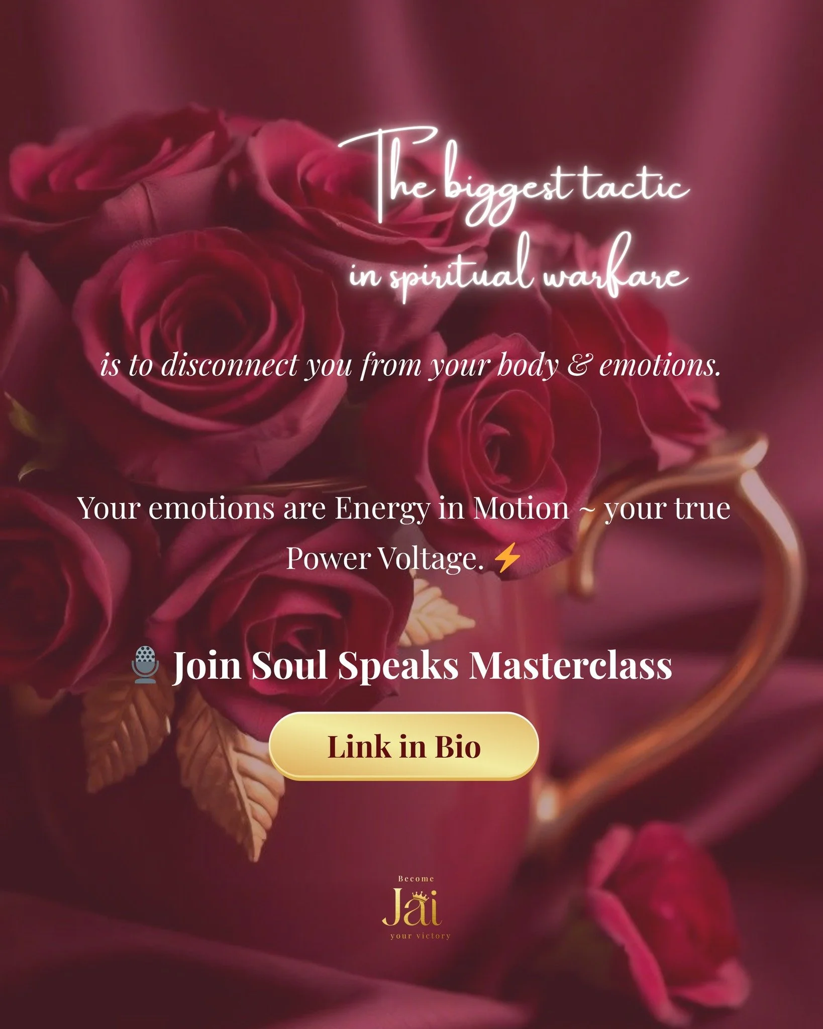 The biggest tactic in spiritual warfare
is to disconnect you from your body
and numb your emotions.

But your emotions are sacred ....they are Energy in Motion, your true Power Voltage. ⚡️

When you reclaim your emotions,
you reclaim your Power, your