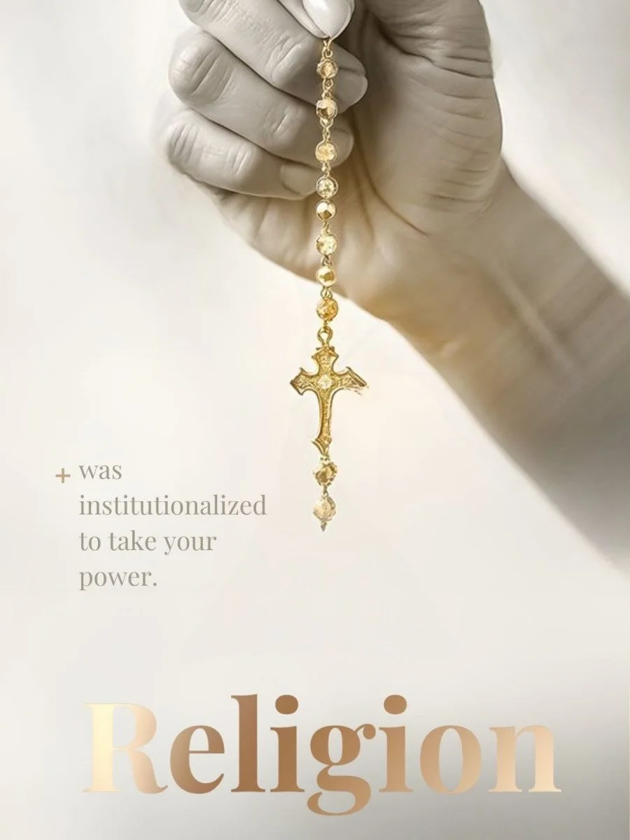 🔥 ✝️ When you seek truth, the veils fall. ✝️ 🔥

Religion was institutionalized to take your power.

To disconnect you from your SOVEREIGN relationship with God.
To place a middleman between you and the Divine.

But Jesus said:
&ldquo;I am the way, 