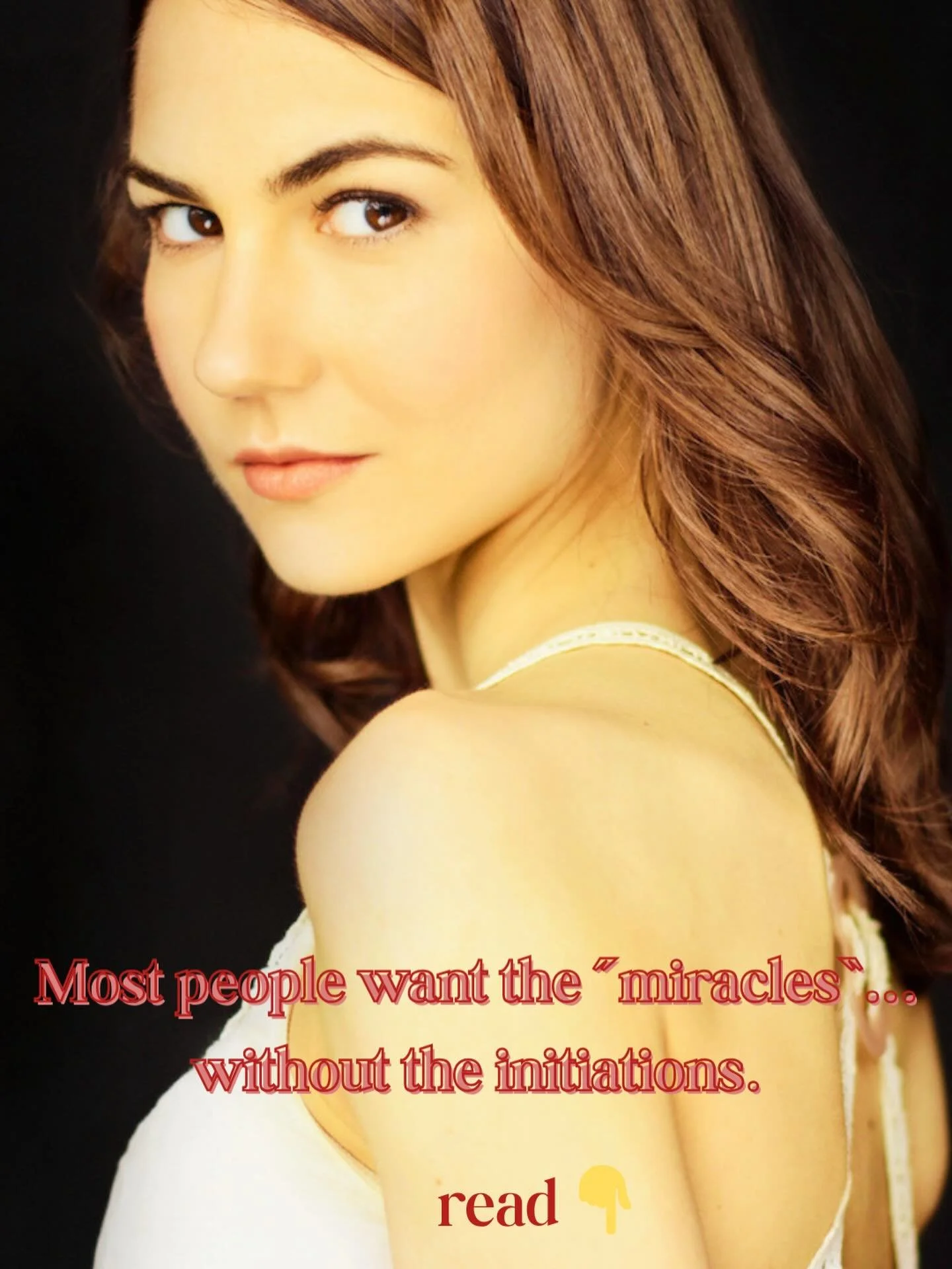 Most people want the &ldquo;miracles&rdquo;&hellip; without the initiations.

They want the money&mdash;without reclaiming their power.
They want the relationship&mdash;without self-honour&hellip; while still abandoning themselves.

But those realiti