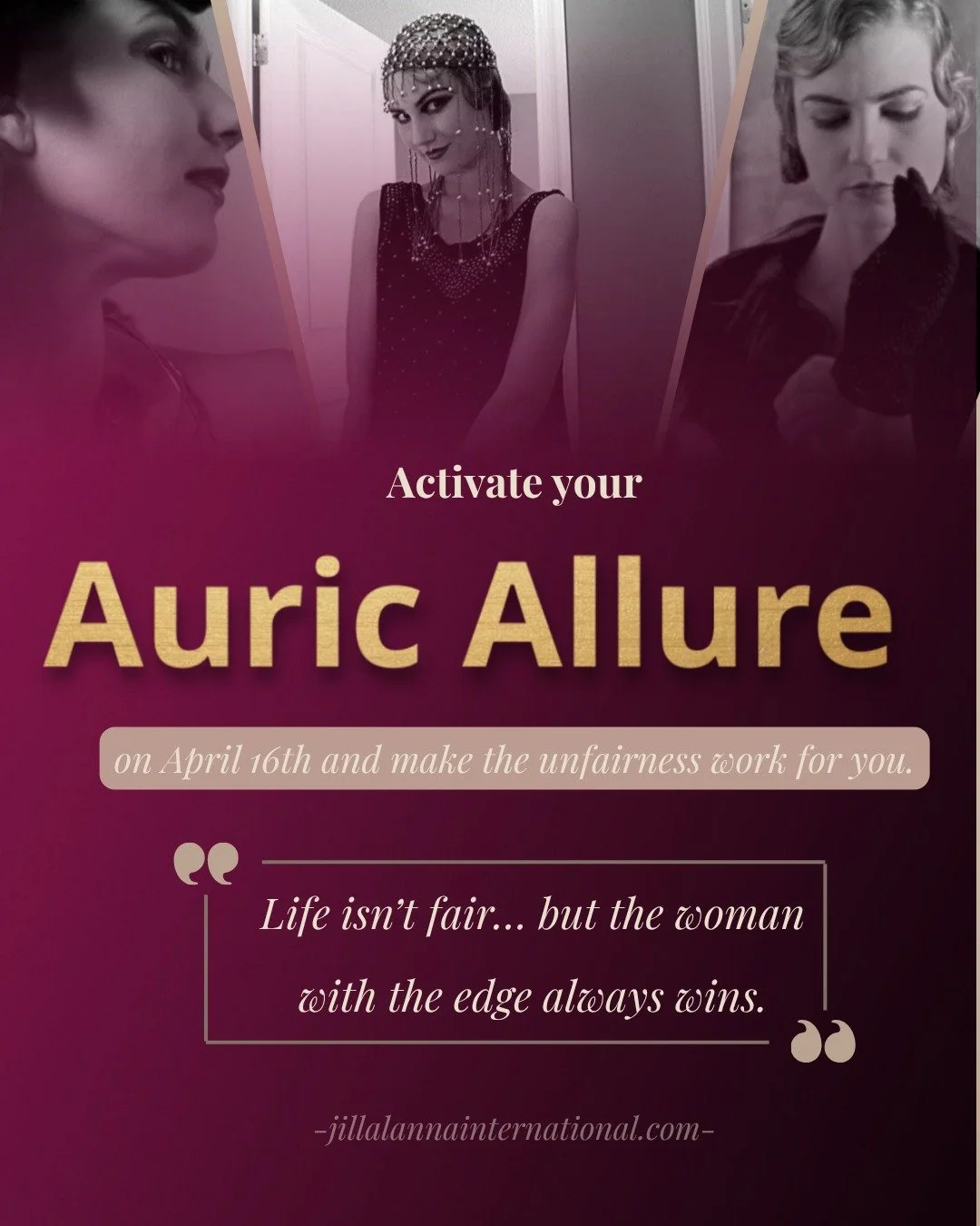 Life isn&rsquo;t fair.

But the woman who understands her energy ~ her presence, her edge

She doesn&rsquo;t compete.
She doesn&rsquo;t chase.

She magnetizes.

✧ 𝐀𝐜𝐭𝐢𝐯𝐚𝐭𝐞 𝐲𝐨𝐮𝐫 𝐀𝐮𝐫𝐢𝐜 𝐀𝐥𝐥𝐮𝐫𝐞 ✧
 𝐁𝐞𝐜𝐨𝐦𝐞 𝐭𝐡𝐞 𝐰𝐨𝐦𝐚𝐧 𝐰?