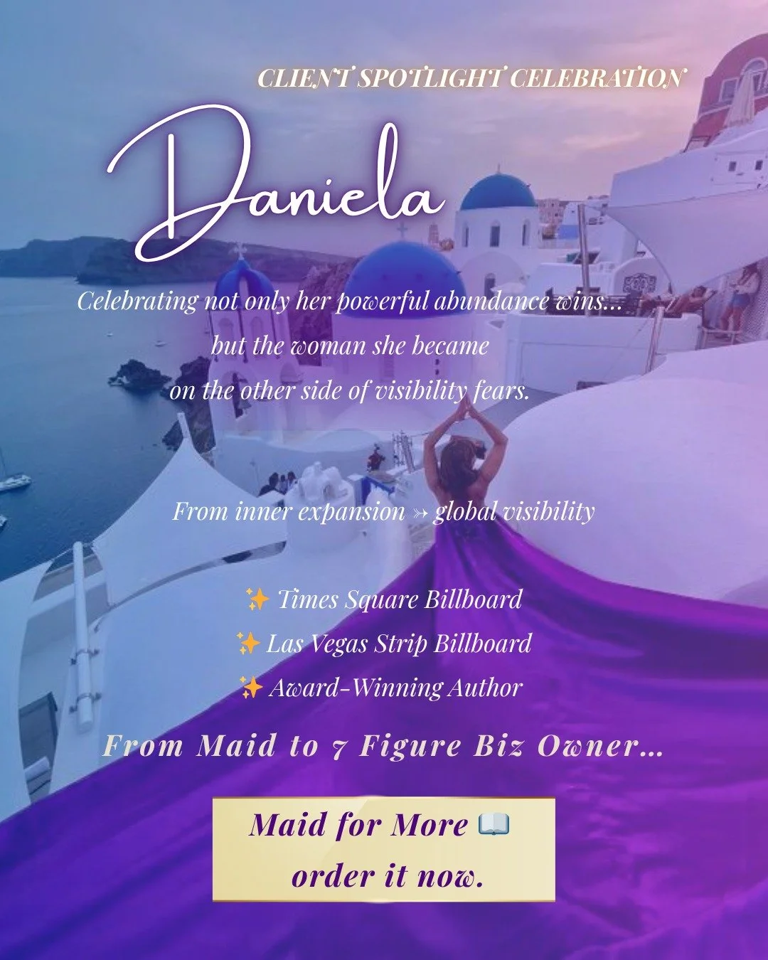 This is what happens when a woman chooses expansion over fear.

Not just more visibility.
Not just bigger wins.

But becoming the version of herself
who can hold it all.

From inner work&hellip;
to global recognition.

Daniela didn&rsquo;t just build