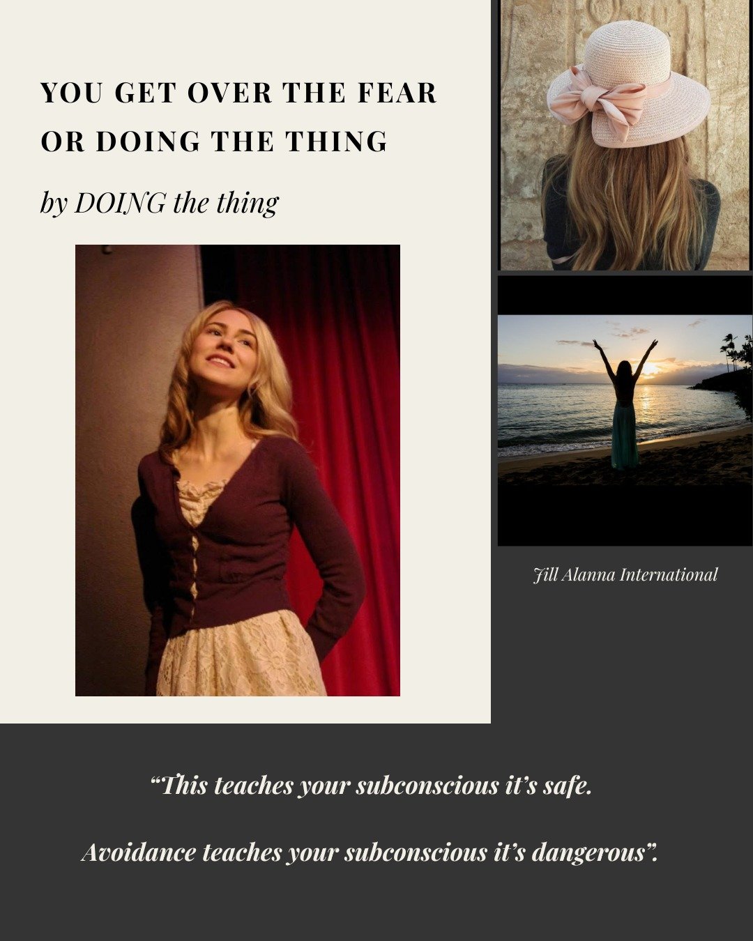 Fear doesn&rsquo;t go away before you act.

It goes away because you act.

Every time you move anyway,
you teach your body it&rsquo;s safe.

Every time you avoid it,
you reinforce the fear.

#MindsetShift #FaceYourFear #TakeActionNow #SelfGrowth #Inn