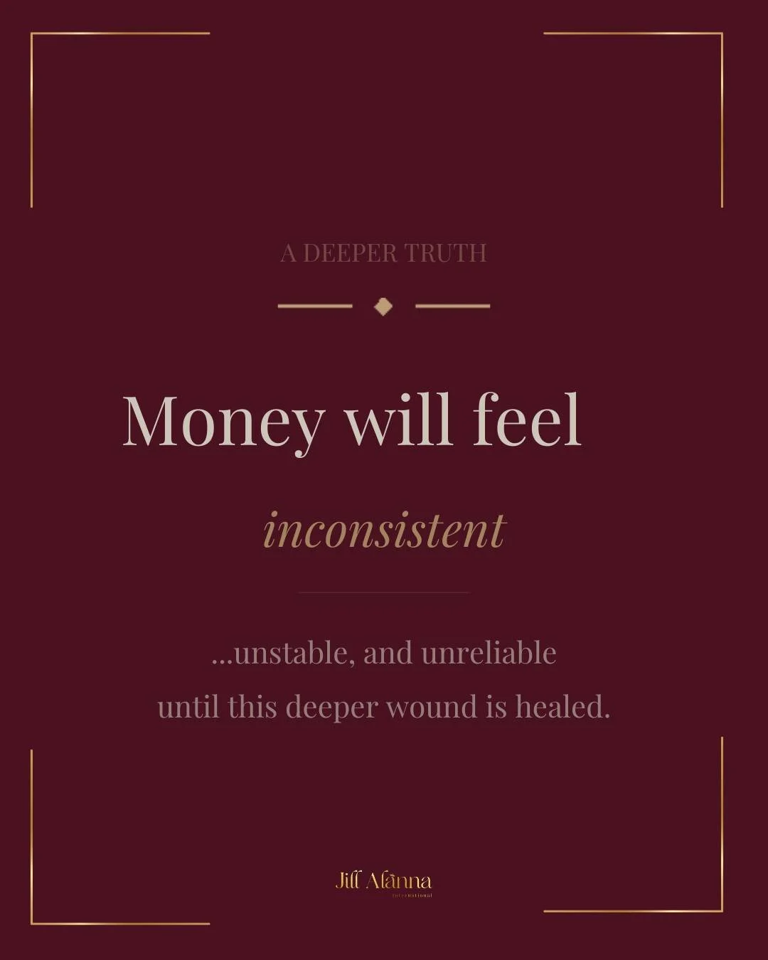 𝐌𝐨𝐧𝐞𝐲 𝐝𝐨𝐞𝐬𝐧'𝐭 𝐦𝐢𝐬𝐛𝐞𝐡𝐚𝐯𝐞 𝐫𝐚𝐧𝐝𝐨𝐦𝐥𝐲. 𝐈𝐭 𝐦𝐢𝐫𝐫𝐨𝐫𝐬.

If your relationship with the Father ~ biological or divine that carries fracture, money will too. 𝐔𝐧𝐩𝐫𝐞𝐝𝐢𝐜𝐭𝐚𝐛𝐥𝐞. 𝐇𝐚𝐫𝐝 𝐭𝐨 𝐭𝐫𝐮𝐬𝐭. 𝐍𝐞𝐯𝐞𝐫 𝐪