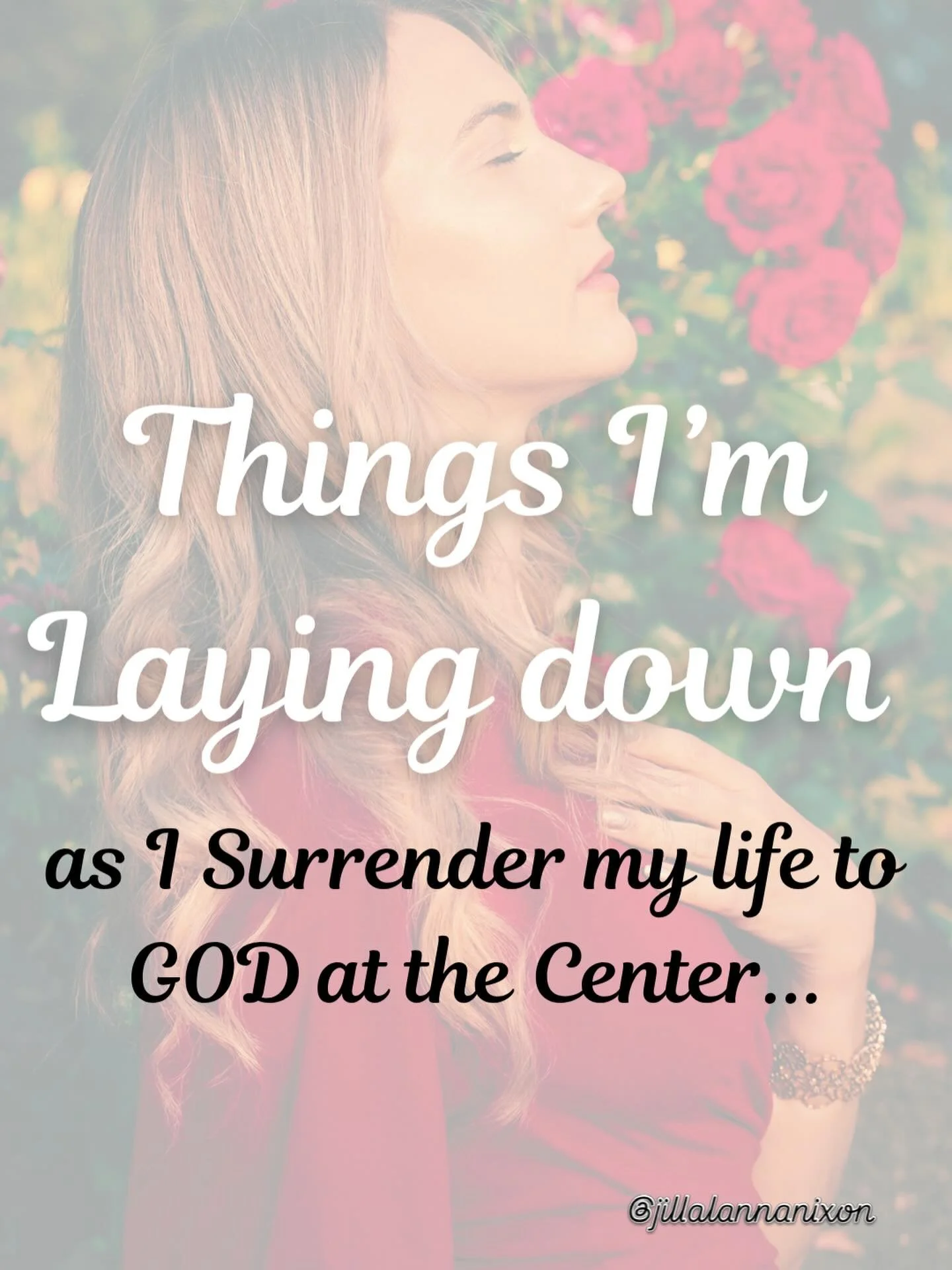 Things I&rsquo;m laying down as I surrender my life to God at the CENTER&hellip;

❤️ Oracle cards
🤍 Pride
❤️ False deities
🤍 Feminism rooted in rebellion
❤️ People-pleasing to keep the peace
🤍 Astrology
❤️ Putting anyone&rsquo;s authority above Go