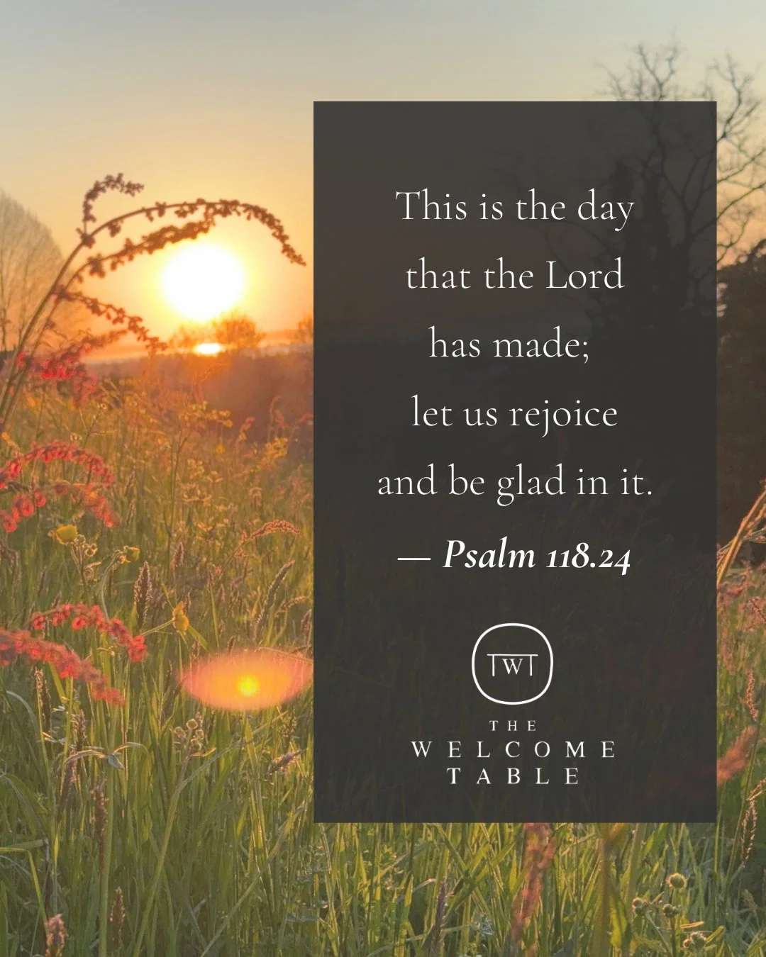 &ldquo;This is the day the Lord has made; let us rejoice and be glad!,&rdquo; the scripture says. Let us rejoice and be glad not only for the food on our table, but for the hands that prepared it and the people we share it with. Not only for the kind