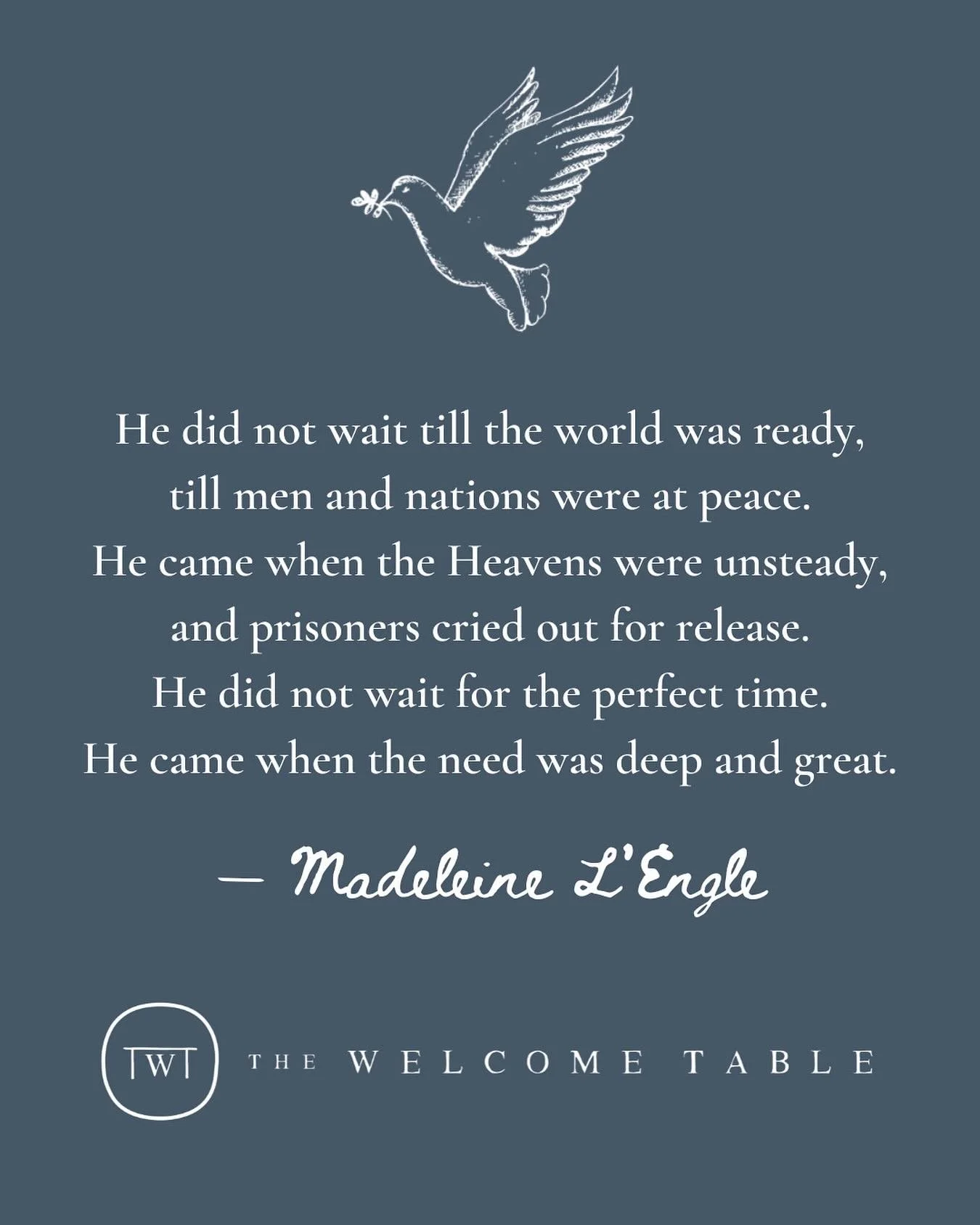 We celebrate this season, not because everything is perfect, but because, in our very great imperfection, God loves us and will not leave us. God is there in the neighbors and organizations that ensure everyone in their community is provided for. God