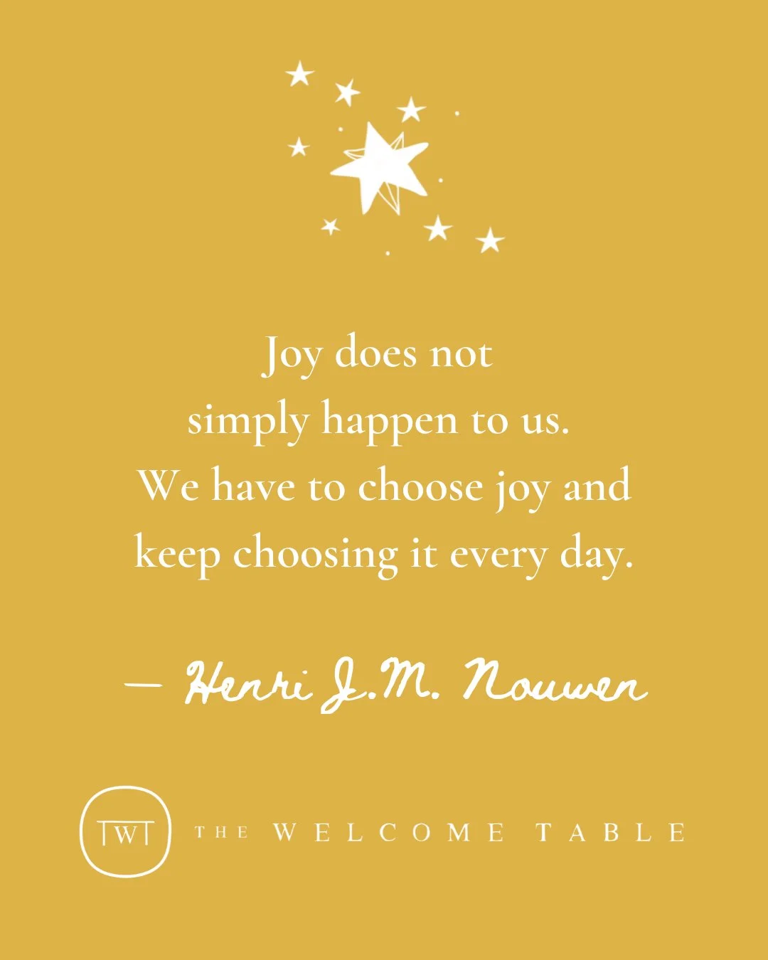 Joy often returns not when life feels easy, but when love moves us to show up&mdash;for others and for ourselves.

At some point this week, choose one person&mdash;friend, coworker, neighbor, or even a stranger&mdash;and write them a note of blessing