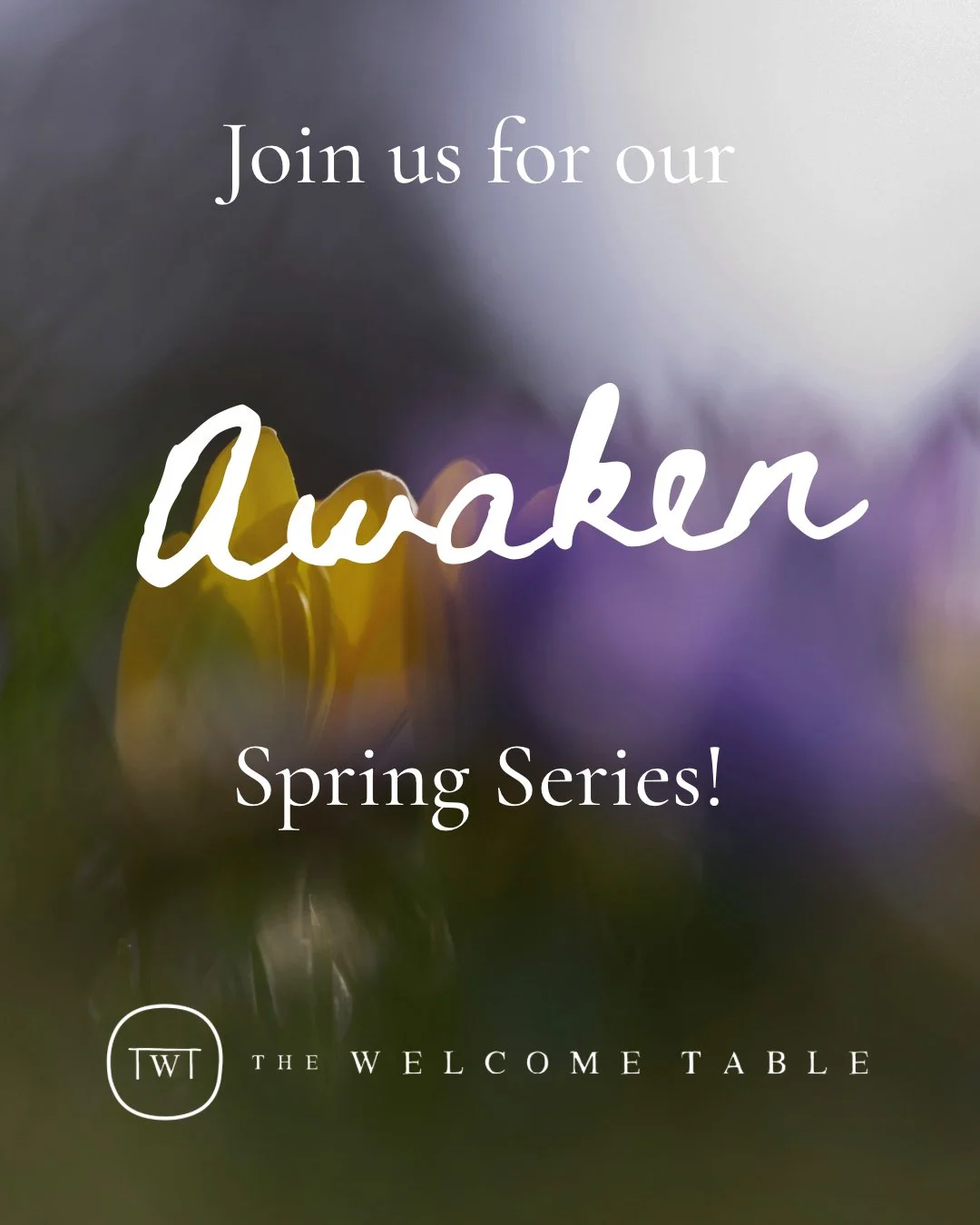 Spring is springing up all around us! Can you see it? Can you feel it? 

As we see the world beginning to bloom, we are reminded that God is always at work&mdash;renewing, restoring, and calling us forward. Our spring series, Awaken, explores what it