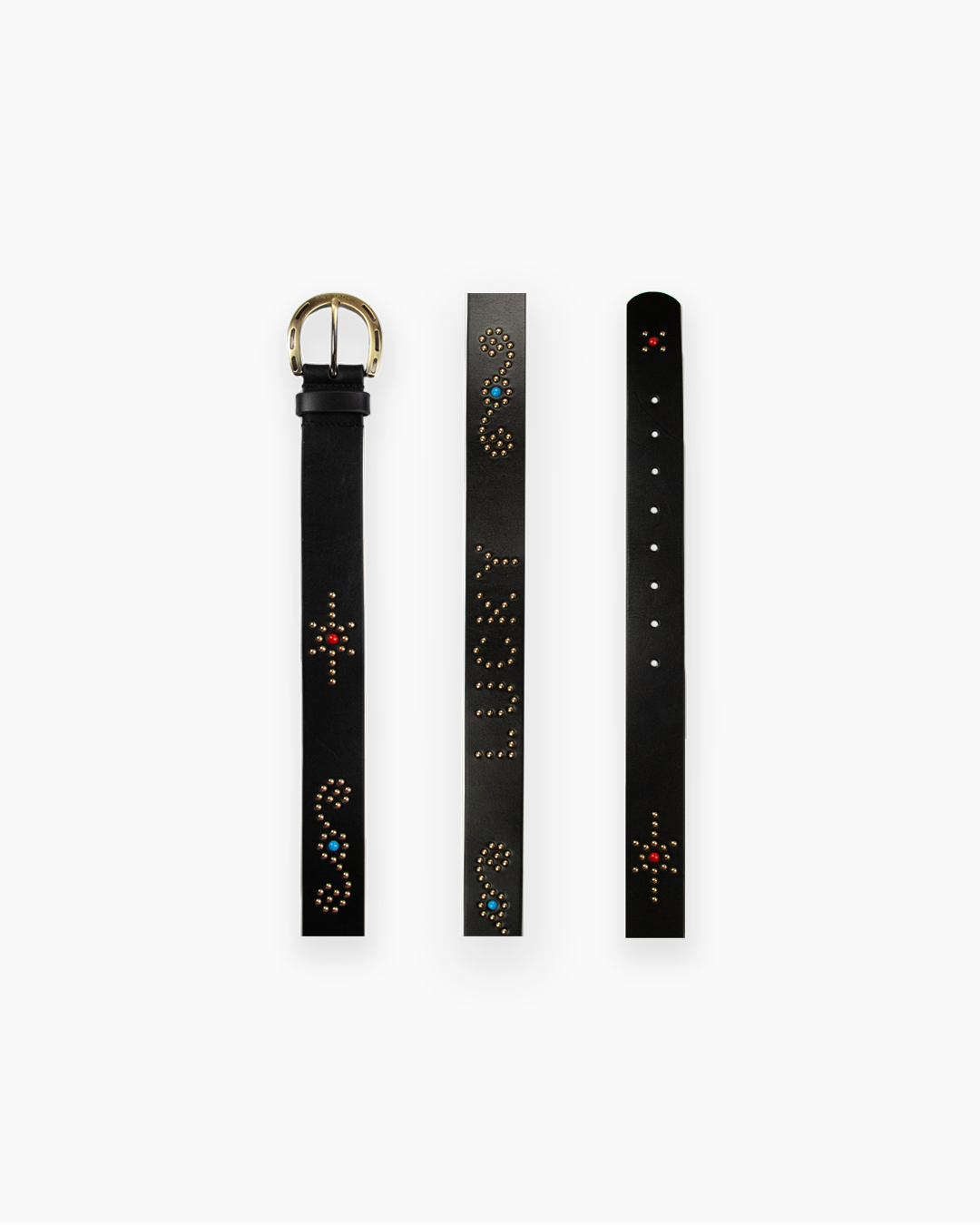 "Lucky" Leather Studded Belt