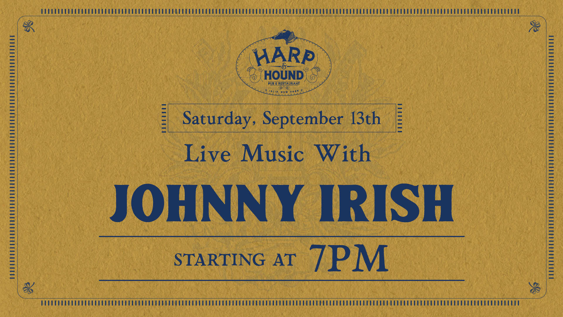 Live Music with Johnny Irish
