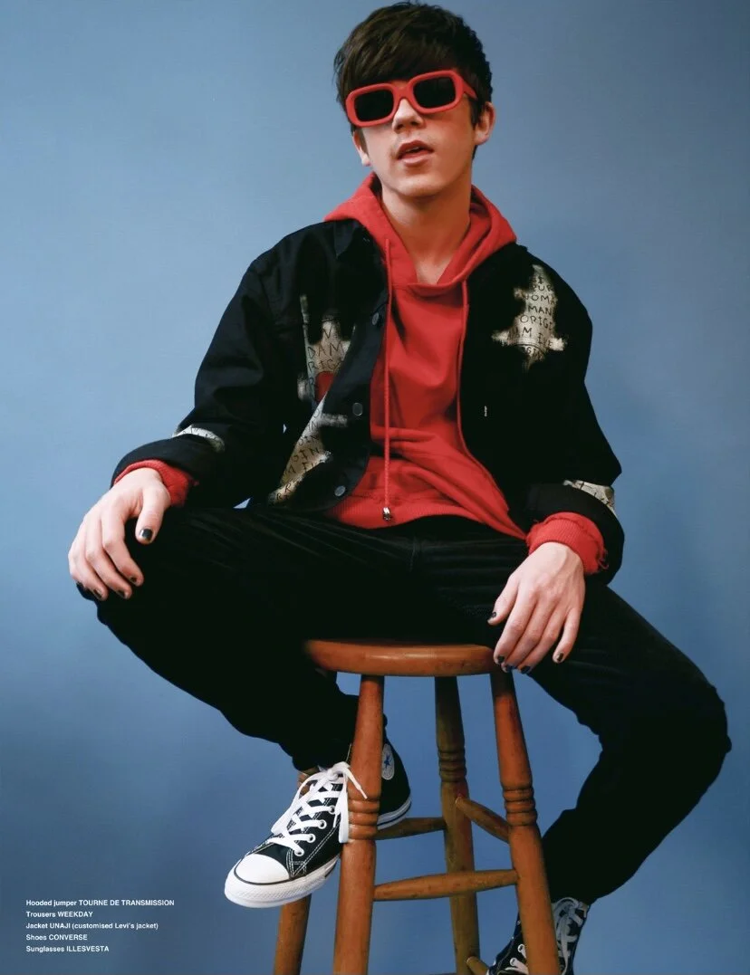 Declan Mckenna wearing Custom Denim Jacket 1 of 1