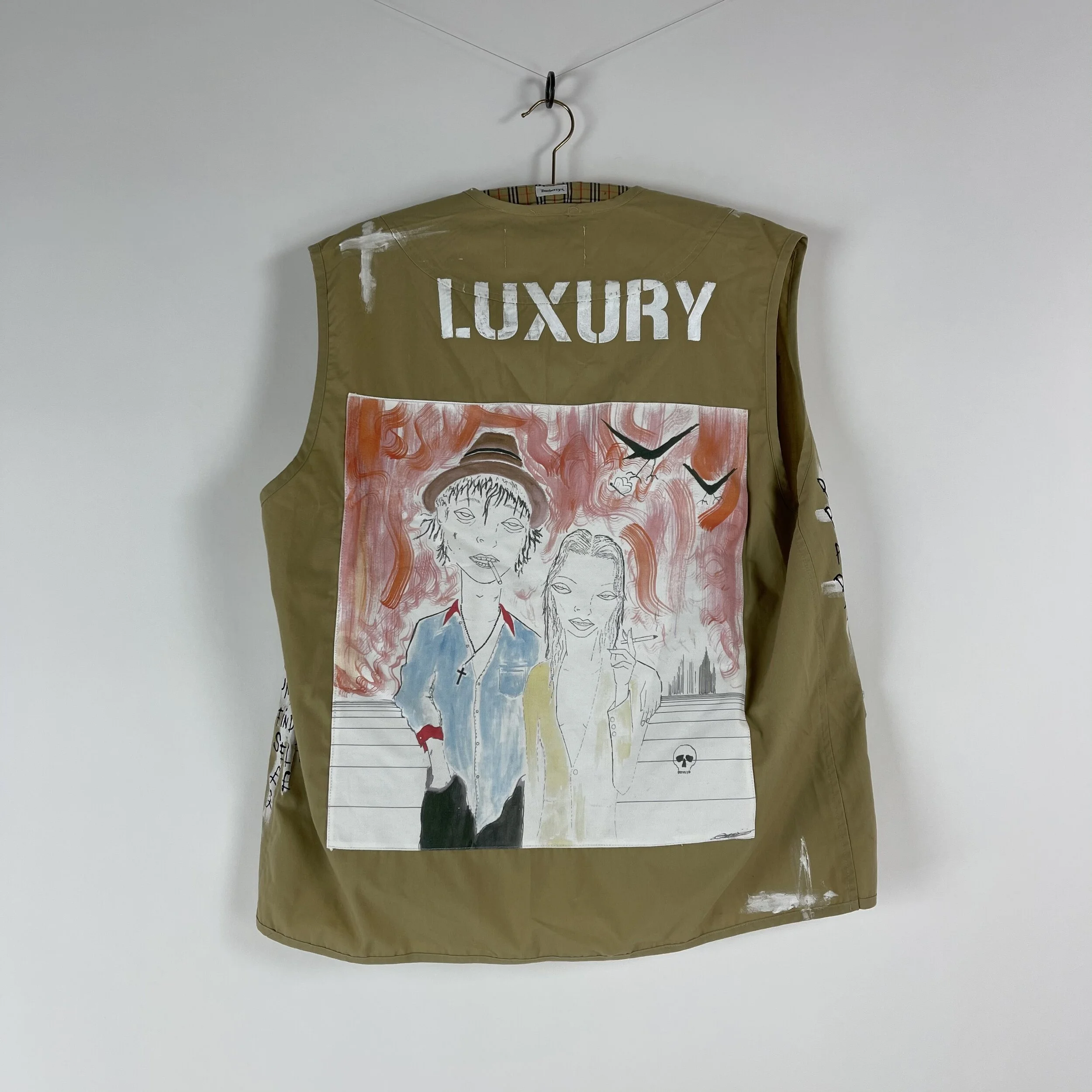 Beige Tactical Vest - Kate Moss & Pete Docerty (Back)