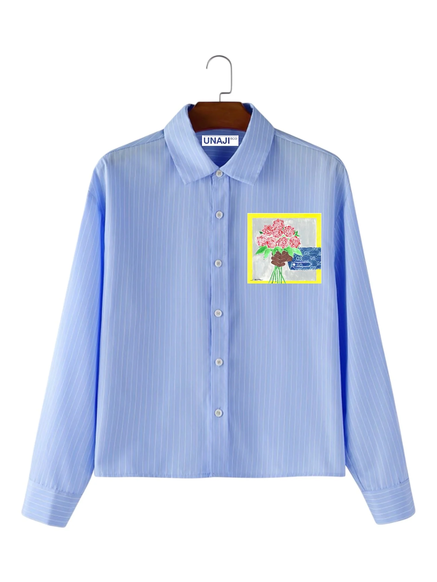Artistic Minimalist Striped Long Sleeve Shirt