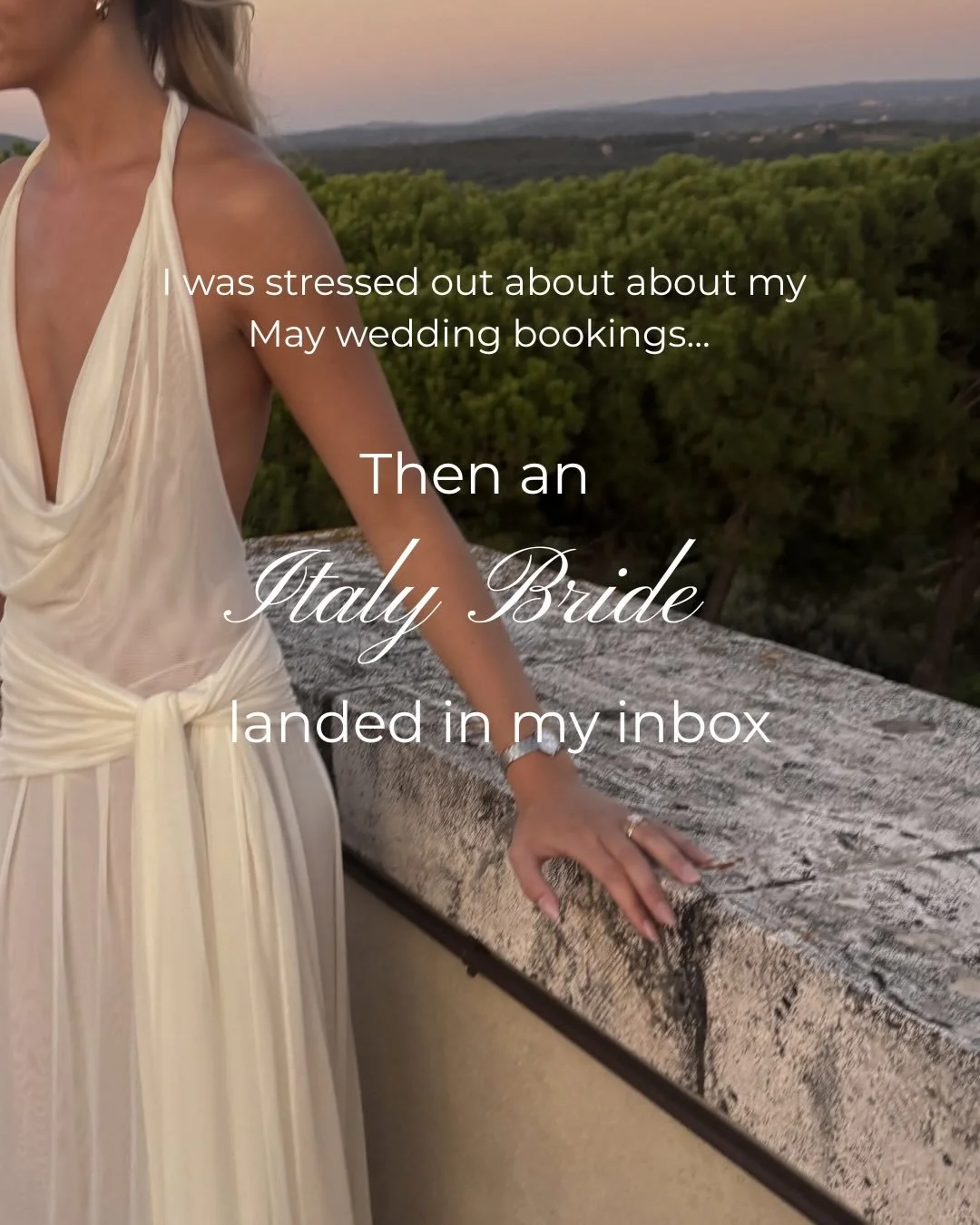The way I was panicking over bookings, meanwhile the Italian sun was waiting for me ✈️

If you&rsquo;re a destination bride looking for a hair and makeup artist, send me a dm or inquire through the link in bio.