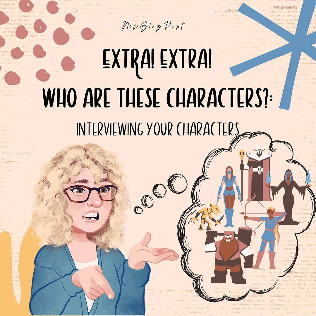 👩🏼&zwj;💻 EXTRA! EXTRA! WHO ARE THESE CHARACTERS? 👩🏼&zwj;💻
⁣
How do you make a well-developed, multi-dimensional character that your reader can connect to? 
⁣
You bring them to life! Make them as real as a living person!
⁣
Check out the new blog