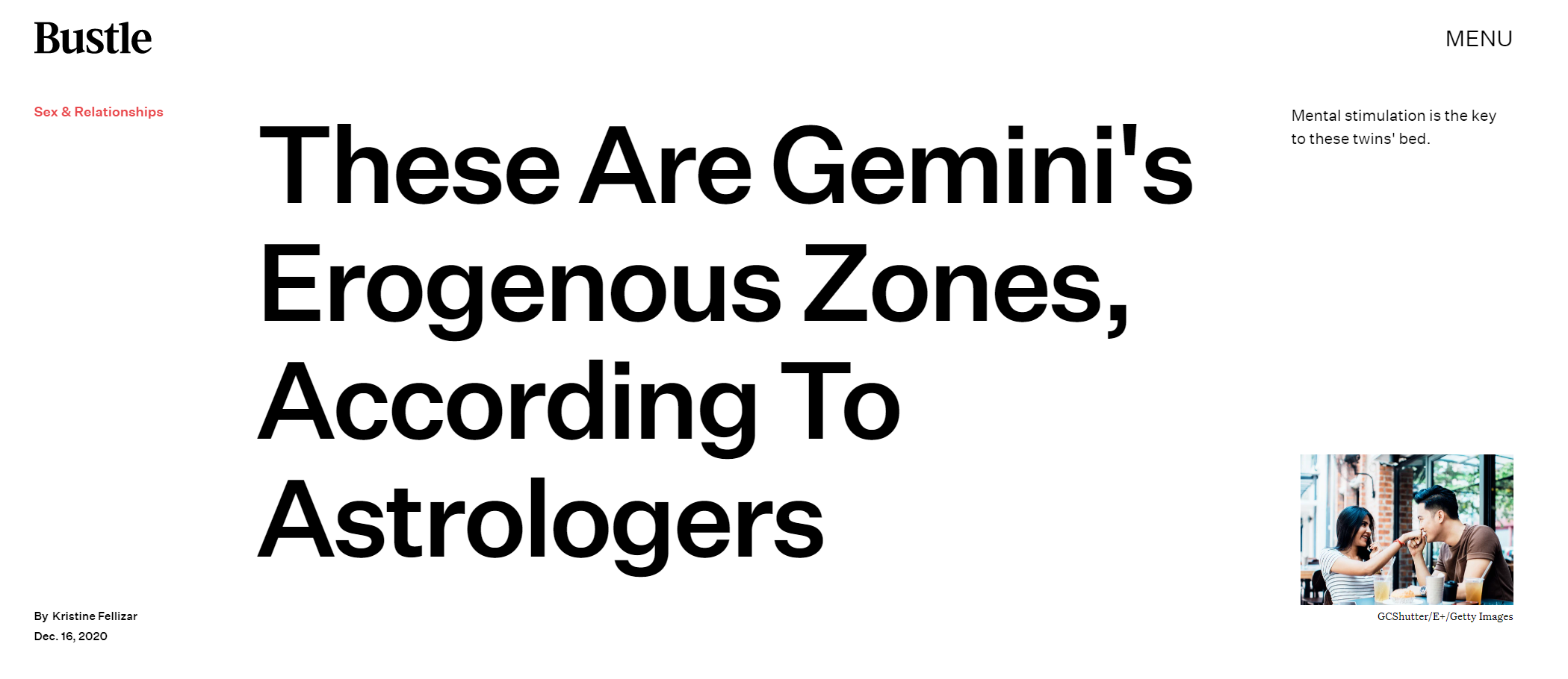 Horoscope Erogenous Zone