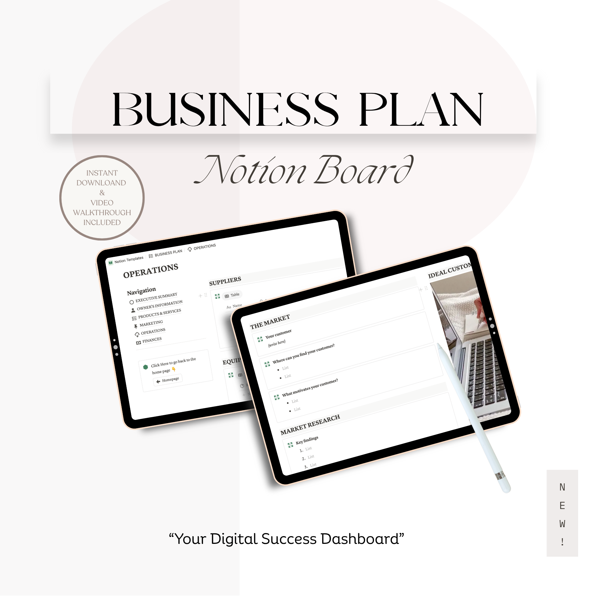 Business Plan Workbook - Notion Board