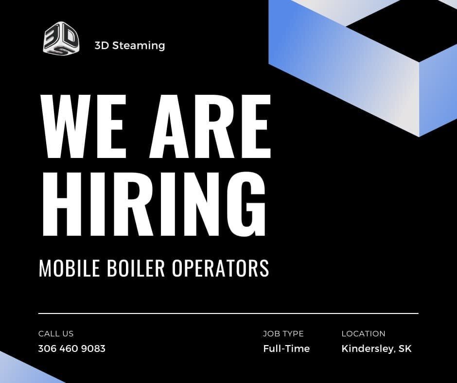 Hey Kindersley + area! Any Boiler Operators out there looking for work right now? We are hiring multiple positions with different start dates/hours available. Shoot us a message, or call 1-306-460-9083, and let's chat.