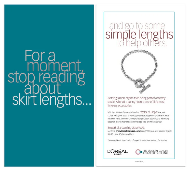 (Marie Claire)FOR A MOMENT, STOP READING ABOUT SKIRT LENGTHS… AND GO TO SOME SIMPLE LENGTHS TO HELP OTHERS.Nothing is more stylish than being part of a worthy cause. After all, a caring heart is one of life‘s most timeless accessories. With the crea…