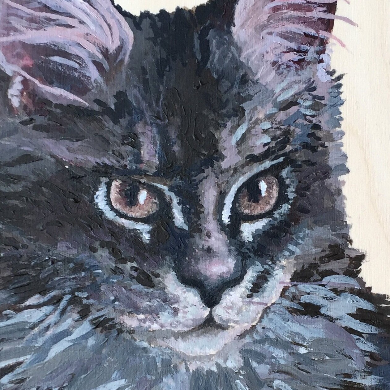 "Willow" Acrylic on wooden panel. 2018/2019. 10 x 8 in.