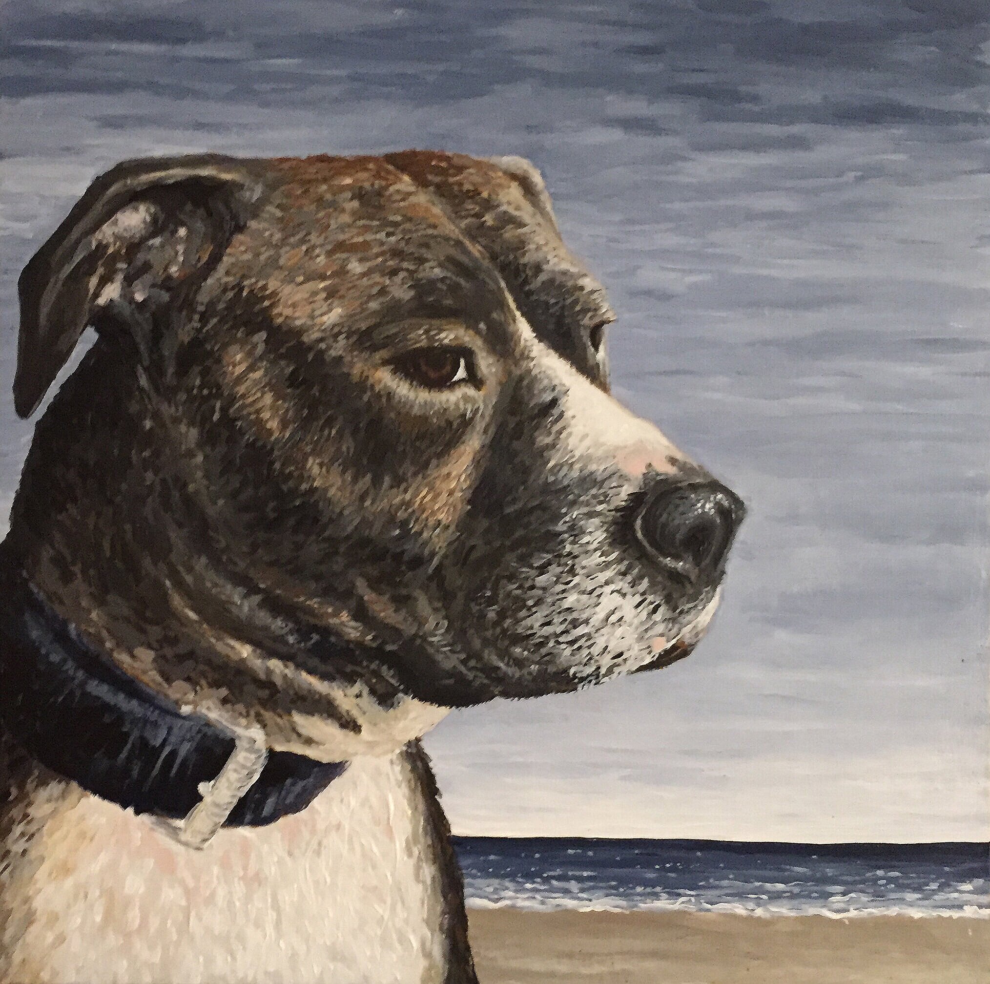 "Jack" Acrylic on wood on panel. 2018. 10 x 10 in.